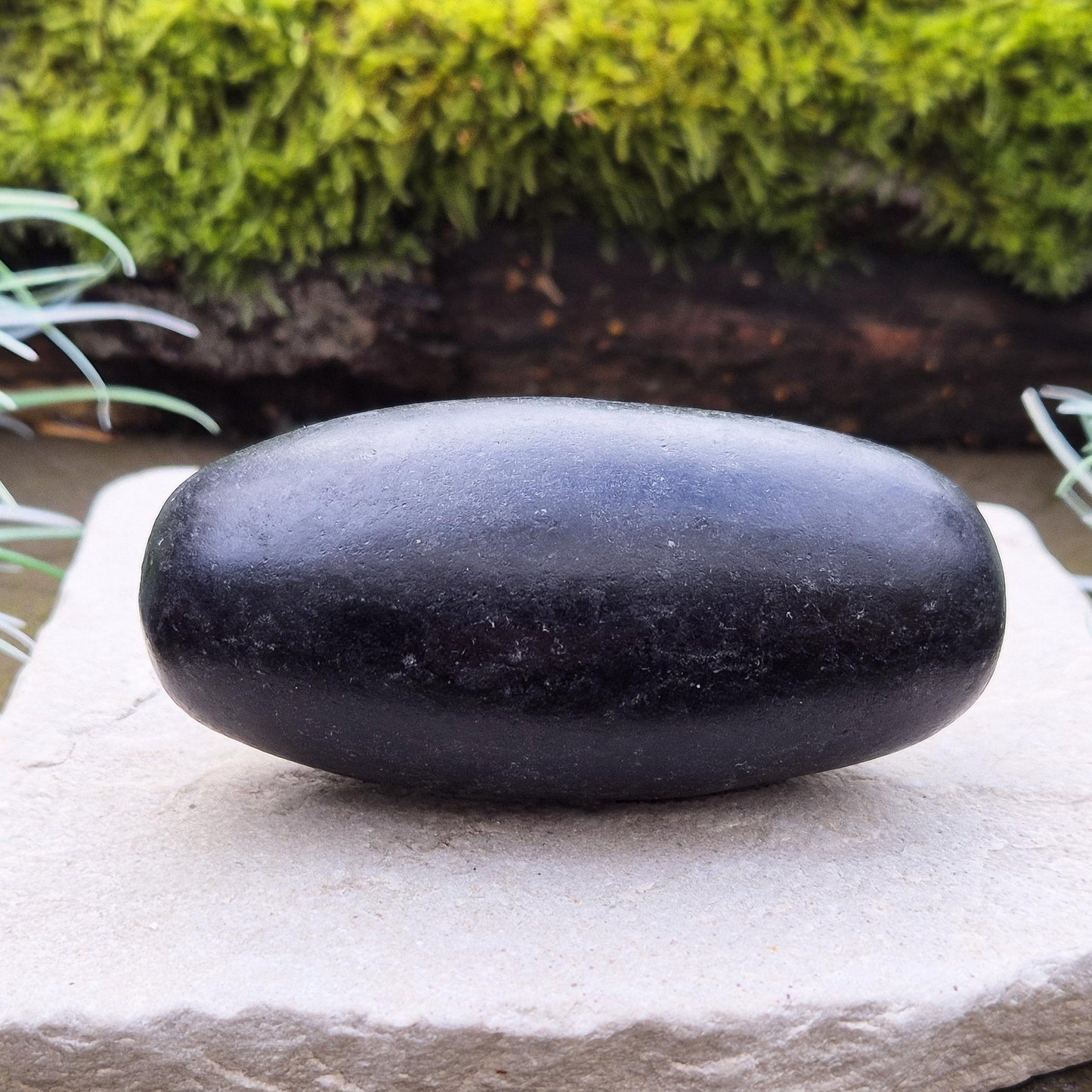 Black Shiva Lingham. These rare stones, found only in India’s sacred Narmada River, are naturally shaped and smoothed over thousands of years by the river’s currents.