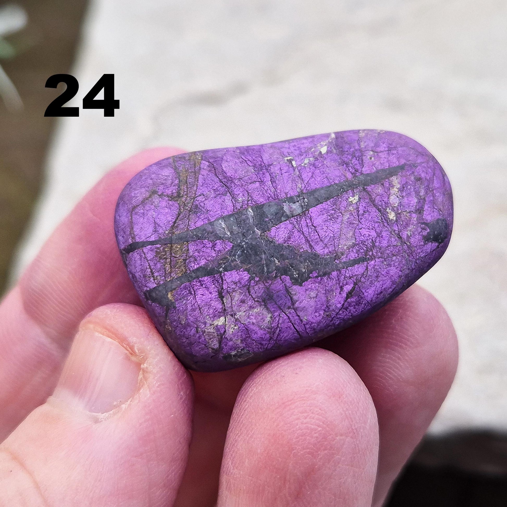 Beautiful Purpurite feature a bold purple hue with a unique matte finish that catches the light in subtle ways. These small stones are ideal for carrying with you or using during moments of focus and reflection.