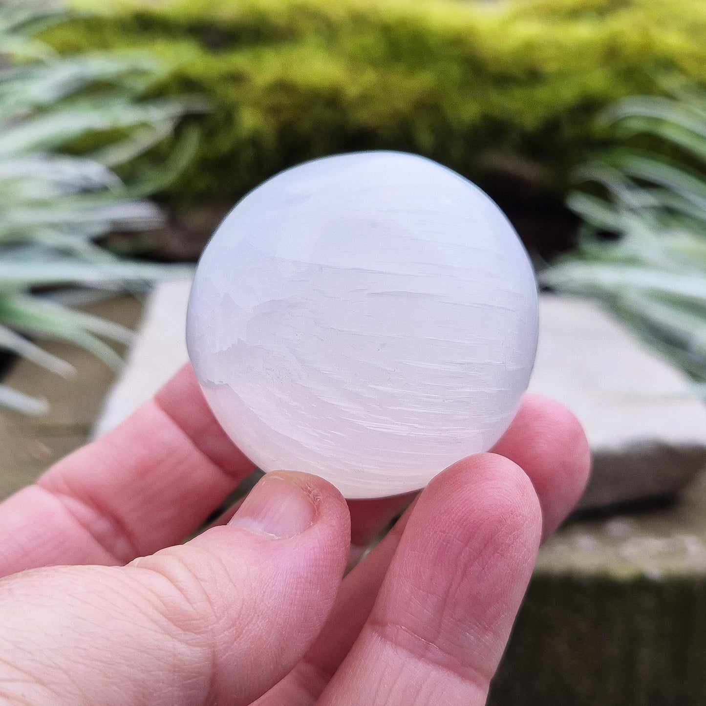 Selenite Crystal Sphere, Crystal Ball, White