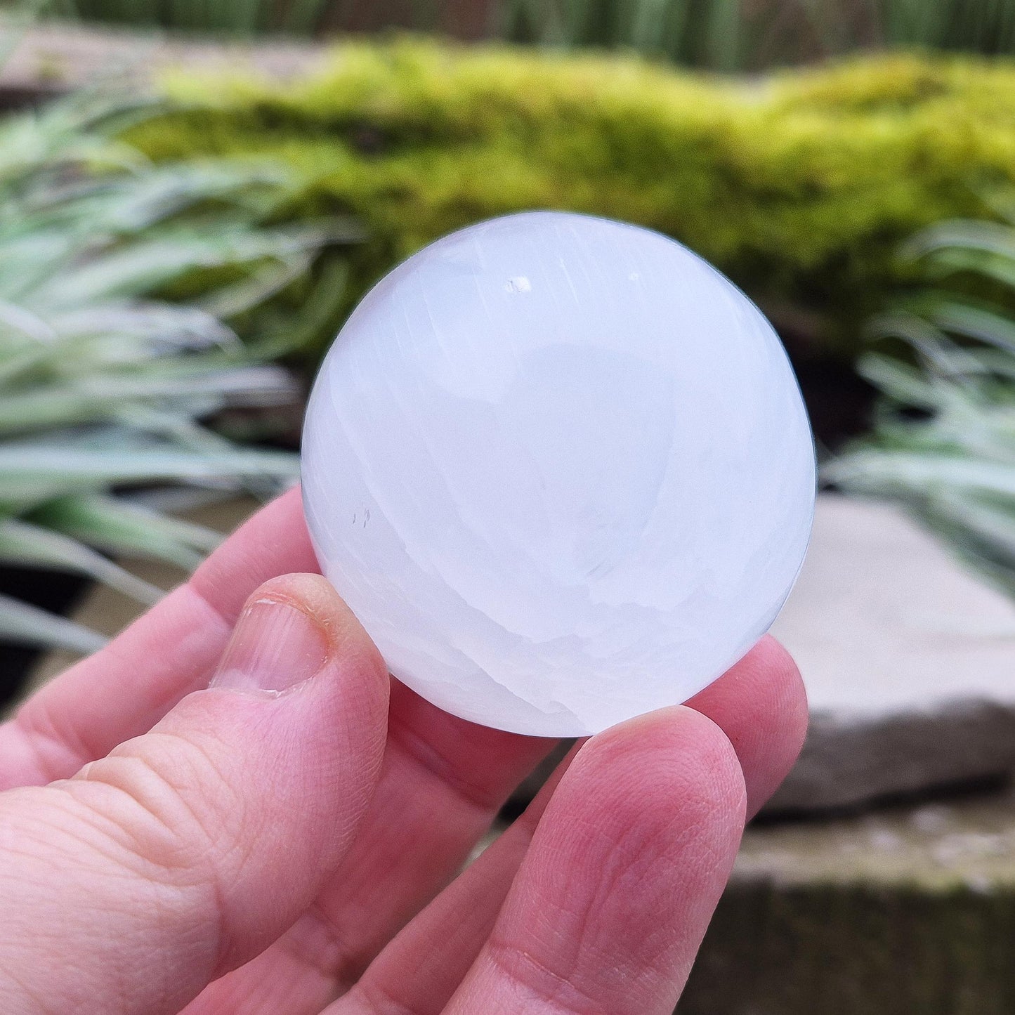 Selenite Crystal Sphere, Crystal Ball, White