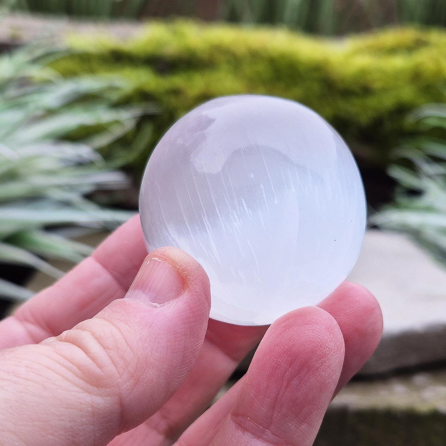 Selenite Crystal Sphere, Crystal Ball, White