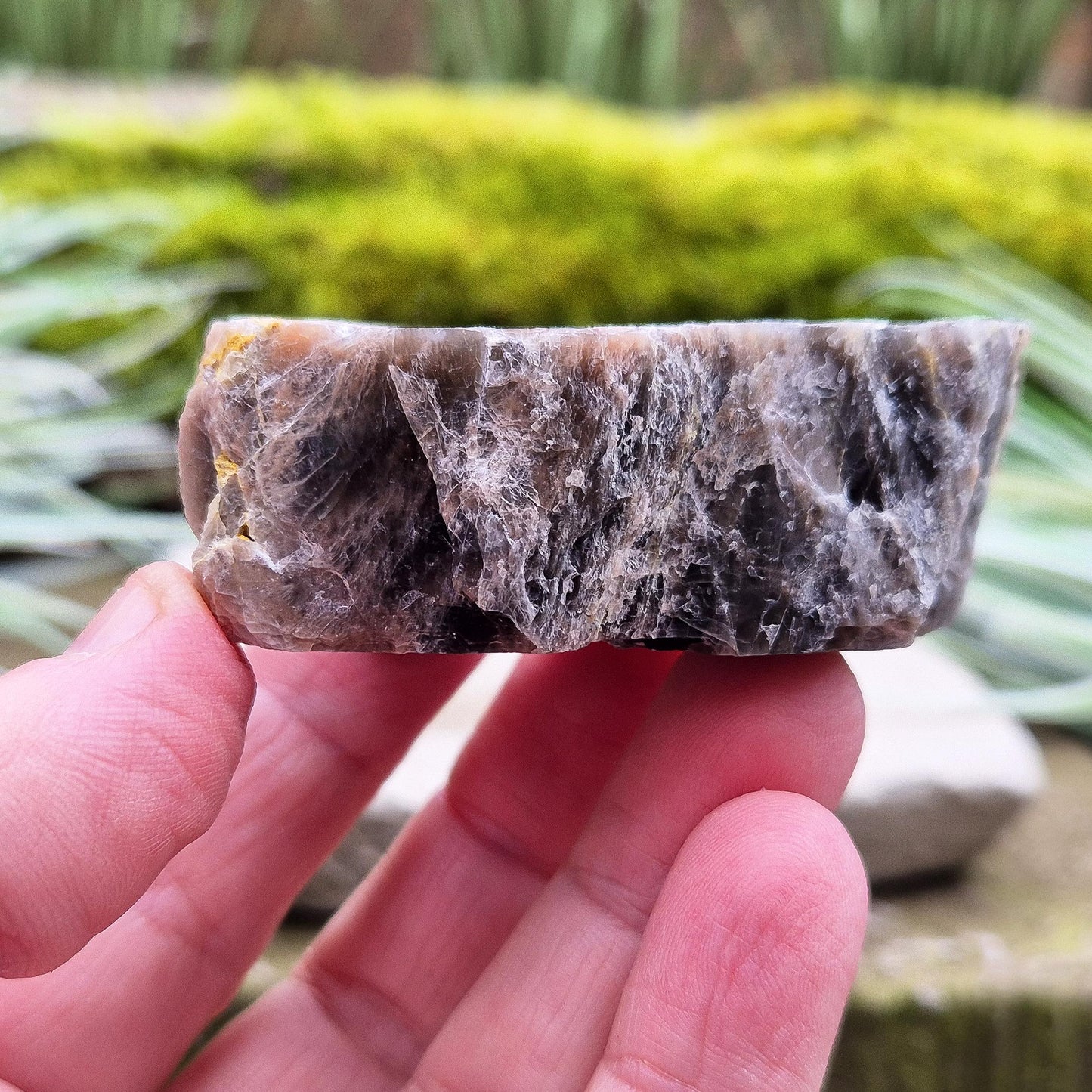 Black Moonstone Crystal - Natural | Root, Sacral, Third Eye Chakra Stone
