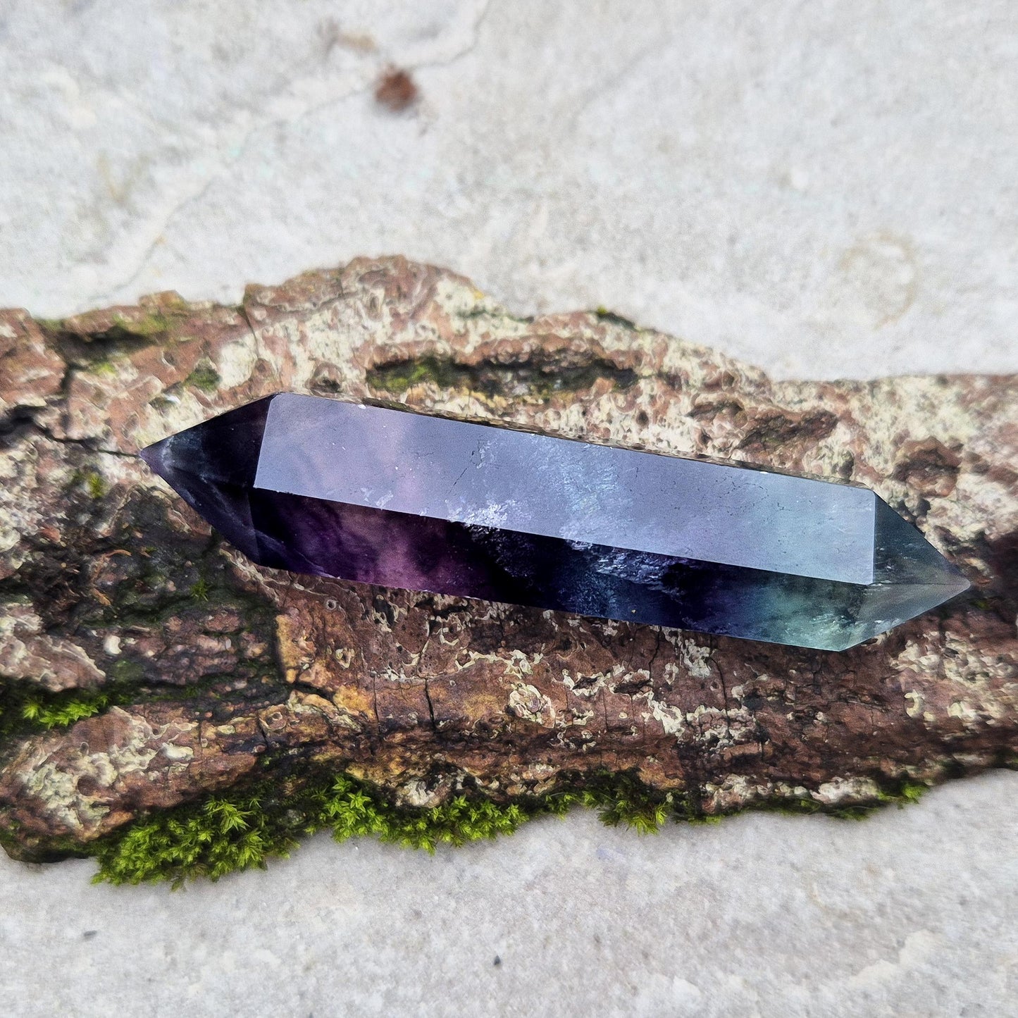 Rainbow Fluorite Double Terminated Wand | Energy Work | Emotional and Mental Balance