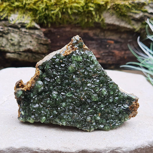 Ludlamite Crystal Cluster, Natural & Rare | Spiritual Home Decor Display Crystal | Collectors Specimen