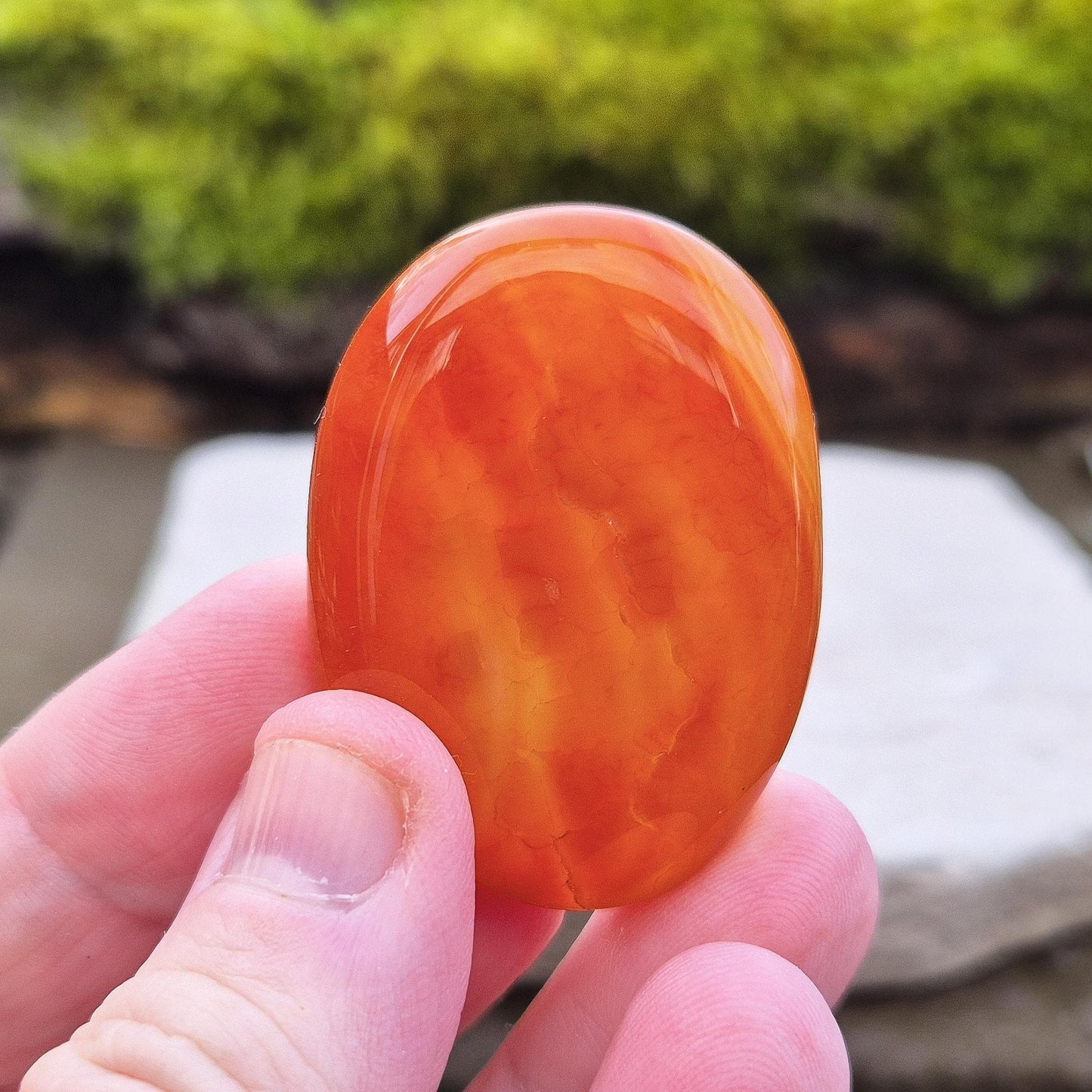 Crackle Agate Palm Stone |  represents Balance, Clarity, and Personal Growth