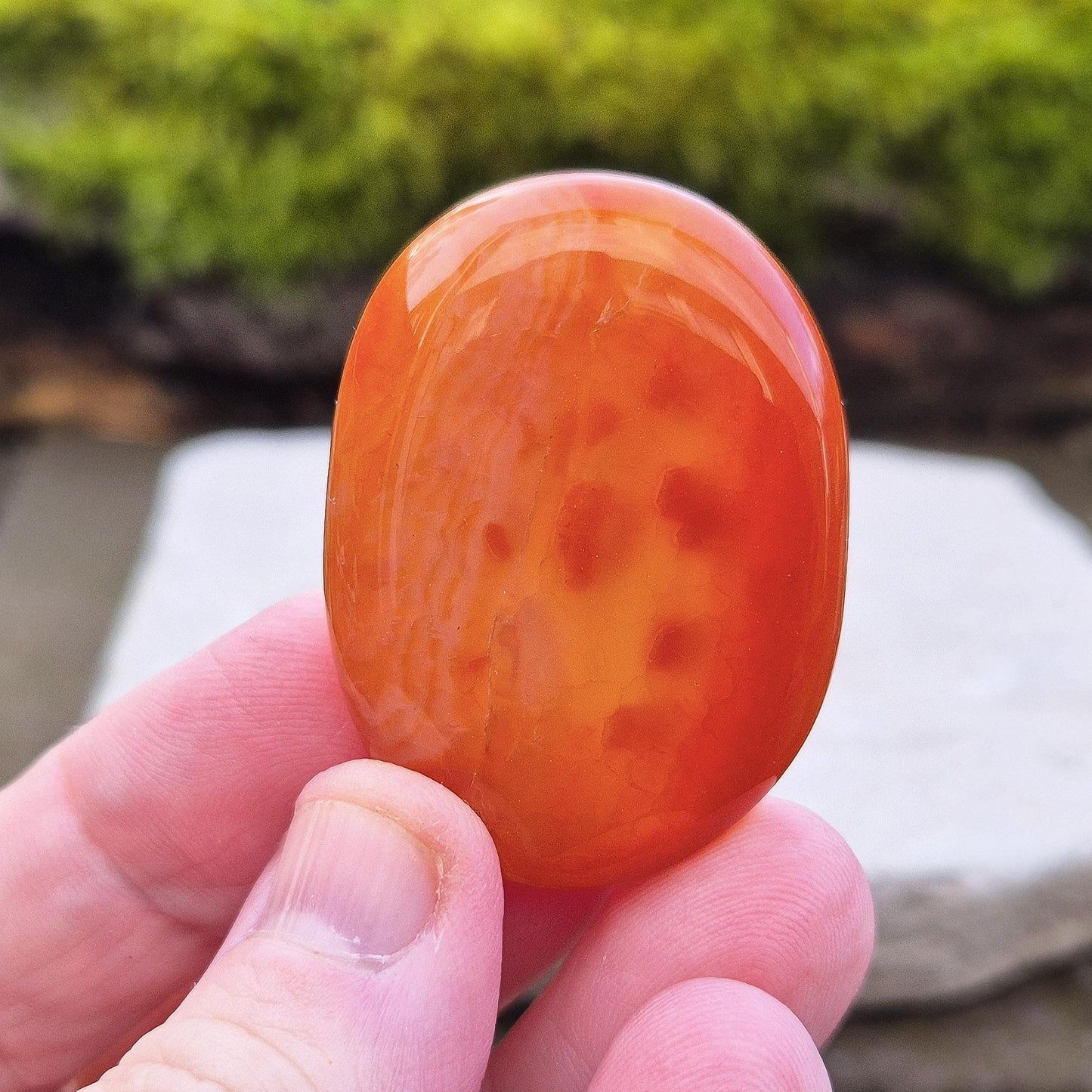 Crackle Agate Palm Stone |  represents Balance, Clarity, and Personal Growth