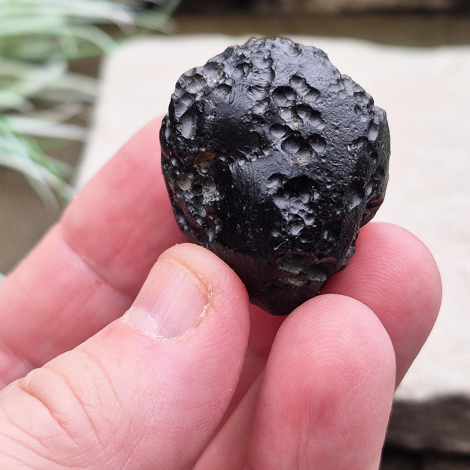 Black Tektite (Indochinite, A Grade) – Dark, glass-like stones formed 700,000 years ago by meteorite impacts that ejected material into Earth’s upper atmosphere. Found across the Indochinese peninsula, from Australia to China, 