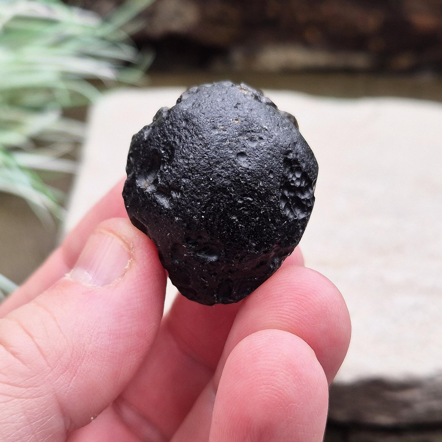 Black Tektite (Indochinite, A Grade) – Dark, glass-like stones formed 700,000 years ago by meteorite impacts that ejected material into Earth’s upper atmosphere. Found across the Indochinese peninsula, from Australia to China, 