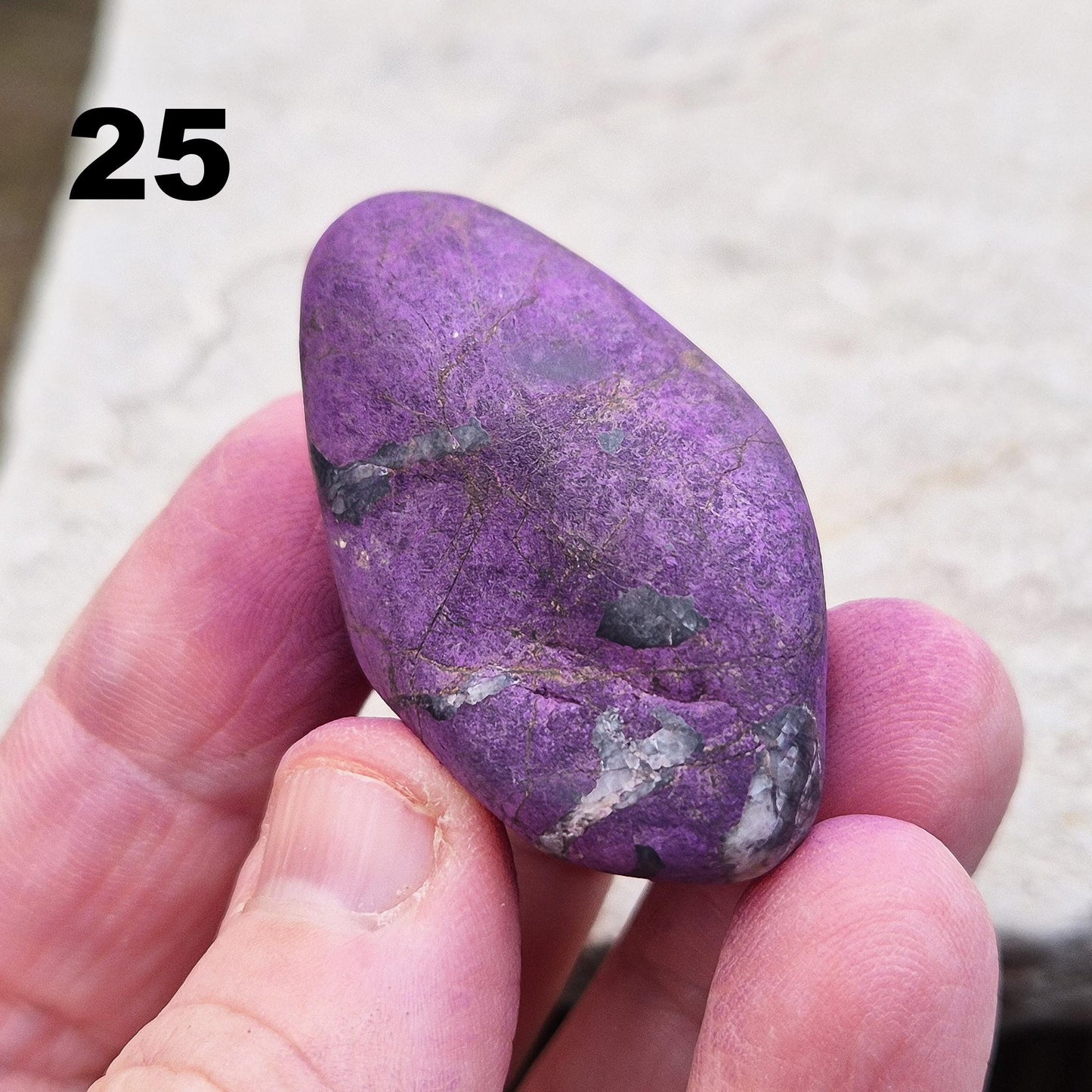 Purpurite Crystal, Namibia, Tumbled