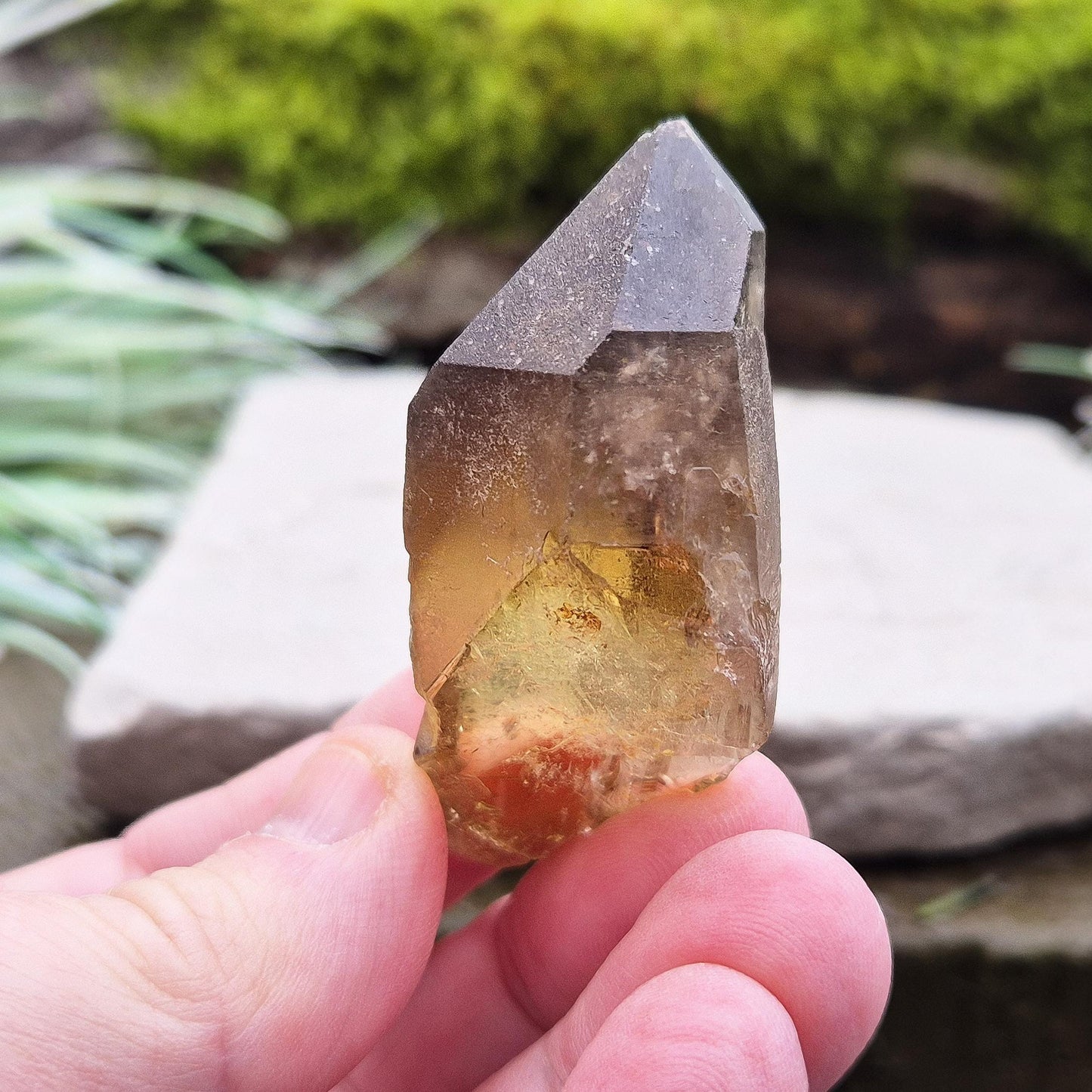 Citrine Crystal Point, dark and untreated