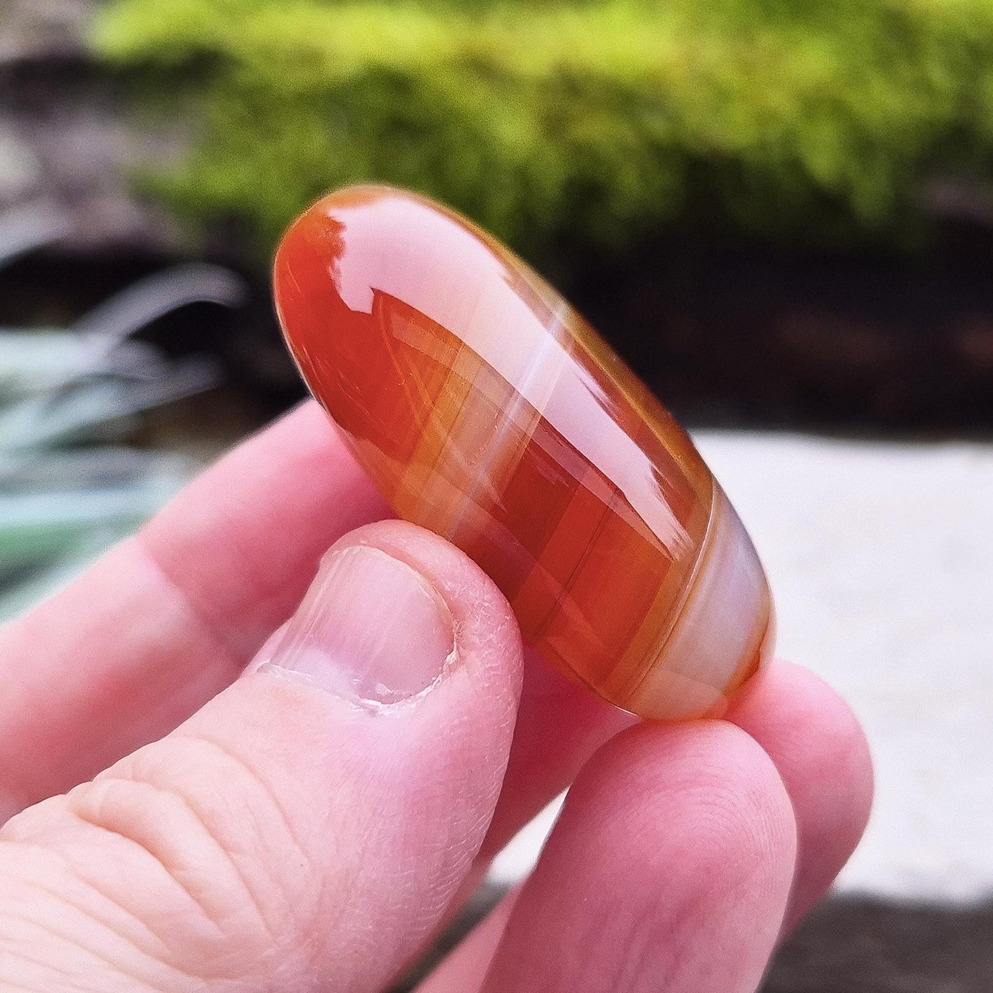 Carnelian Crystal Palm Stone