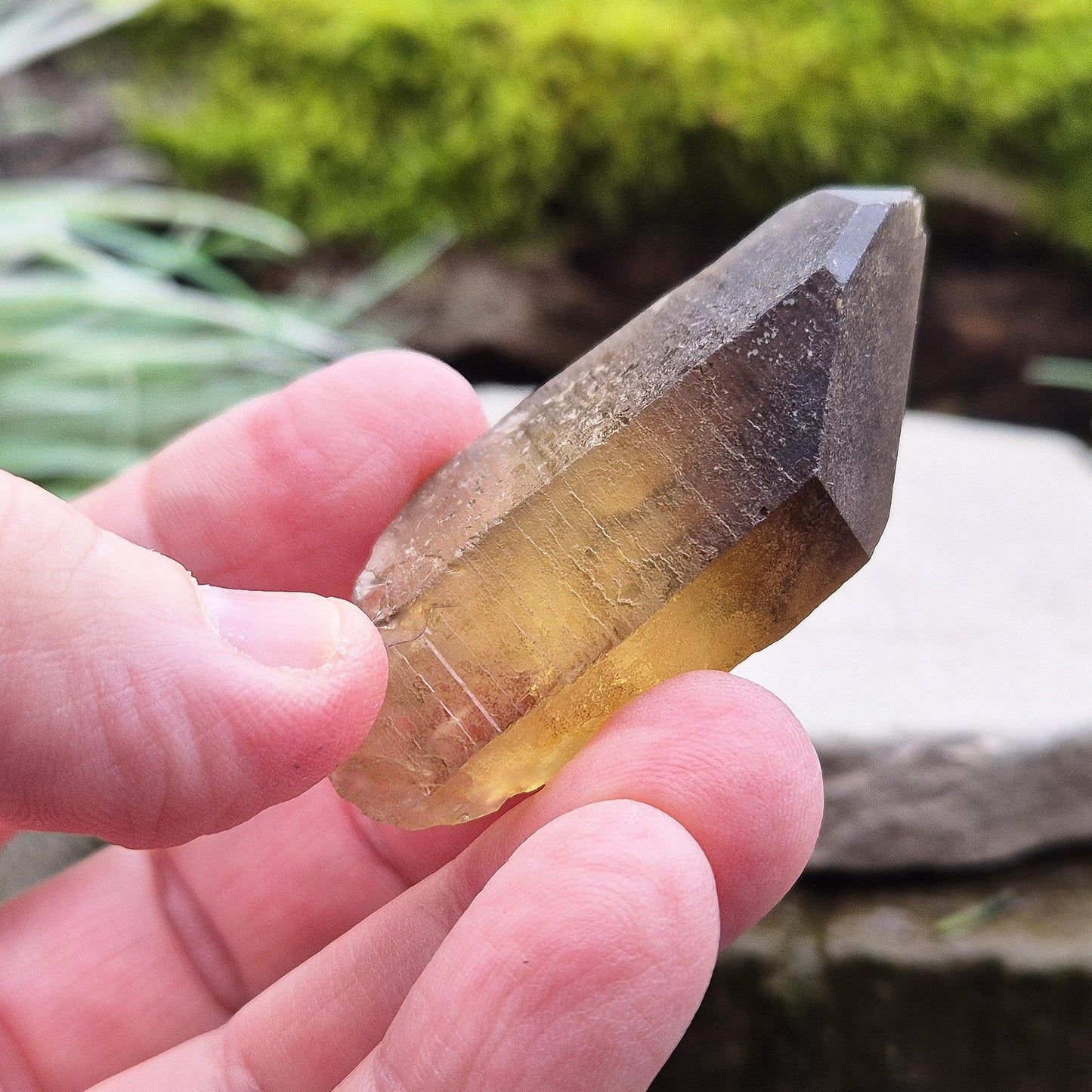 Citrine Crystal Point, dark and untreated