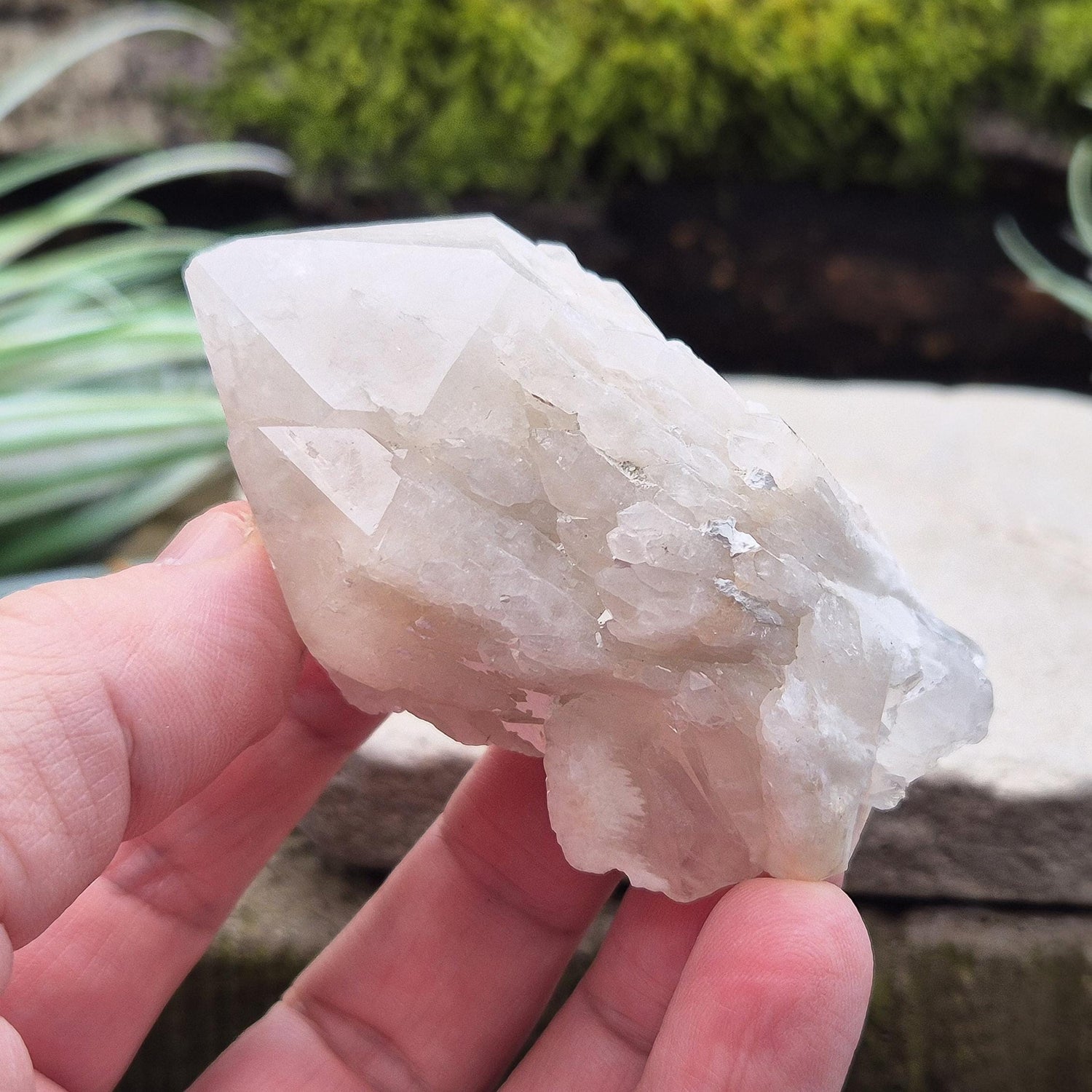 Candle Quartz Crystal Point or Celestial Candle Quartz Point or Pineapple Quartz from Madagascar. This is a lovely crystal that self stands. 