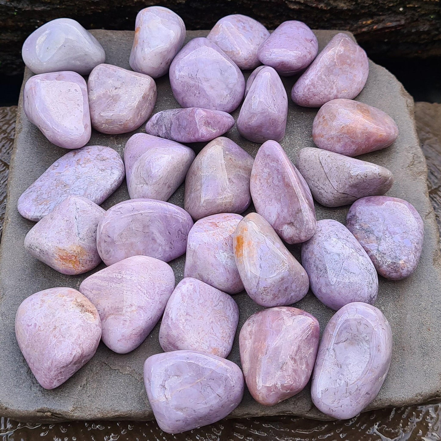 Purple Jade Tumble Stones, appreciate life's simple pleasures