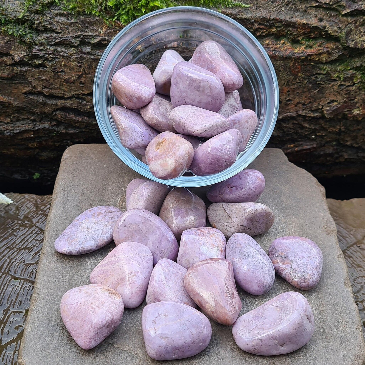 Purple Jade Tumble Stones, appreciate life's simple pleasures