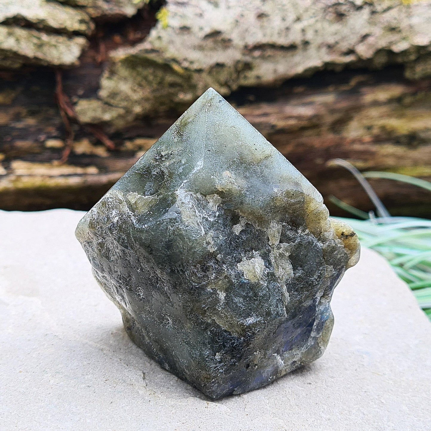 Labradorite Crystal, Standing Point | attracts positive vibes | Crystal Display Piece
