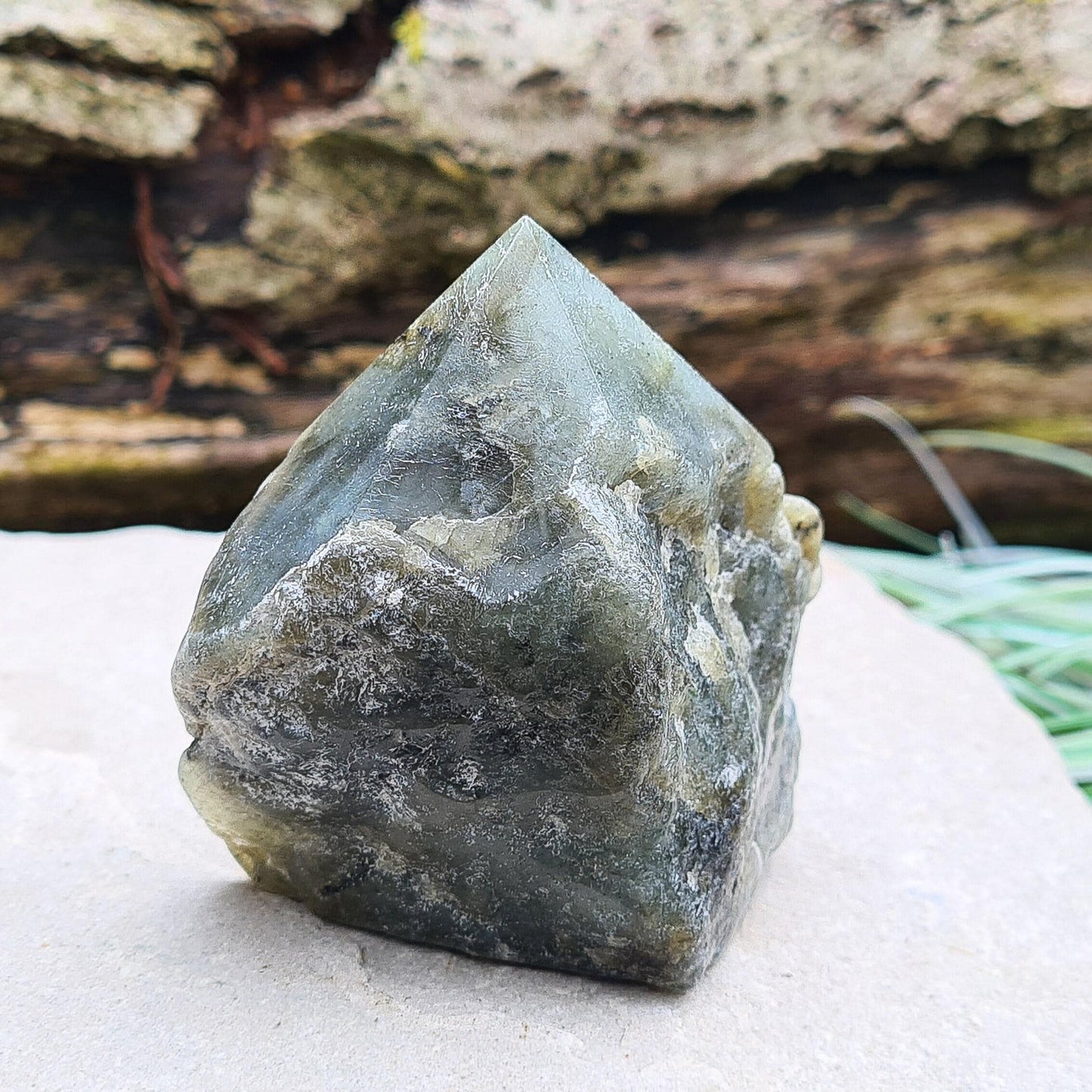 Labradorite Crystal, Standing Point | attracts positive vibes | Crystal Display Piece