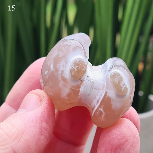 Snakeskin Agate Crystal from Oregon, USA, is a rare, semi-translucent stone with unique markings resembling snake skin. 