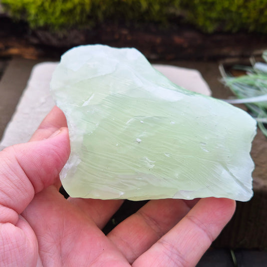 Pistachio Green Calcite Crystal, Natural