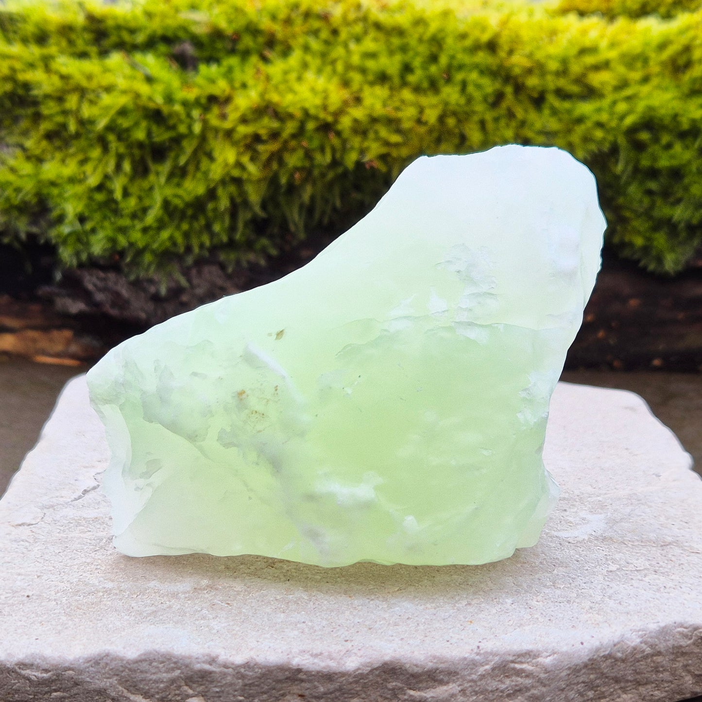 Pistachio Green Calcite Crystal, Natural