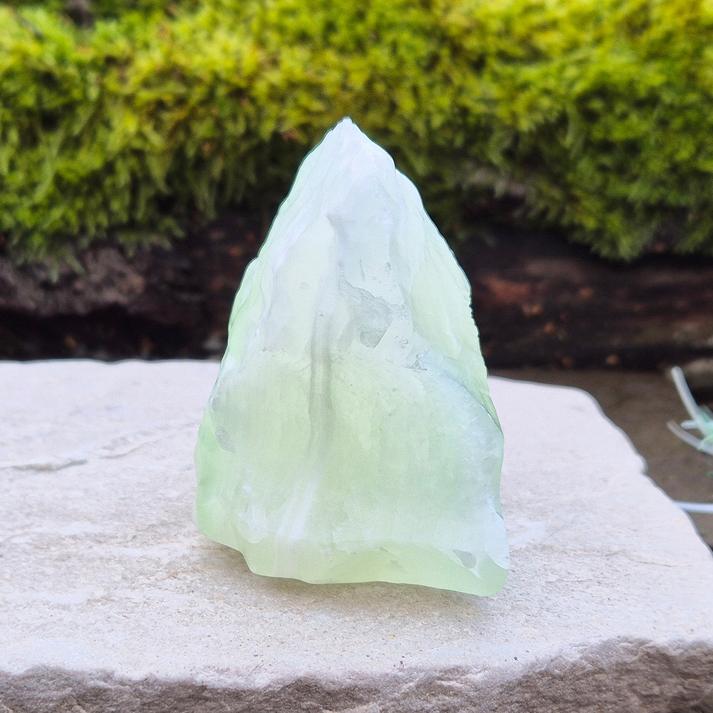 Pistachio Green Calcite Crystal, Natural