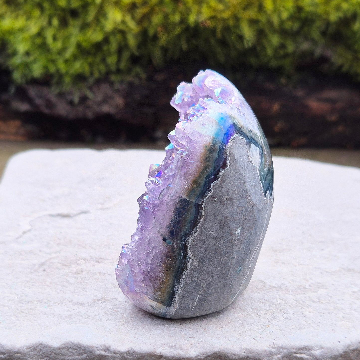 Aura Amethyst Self-Standing Geode – Represents Peace, Clarity, and Positive Energy