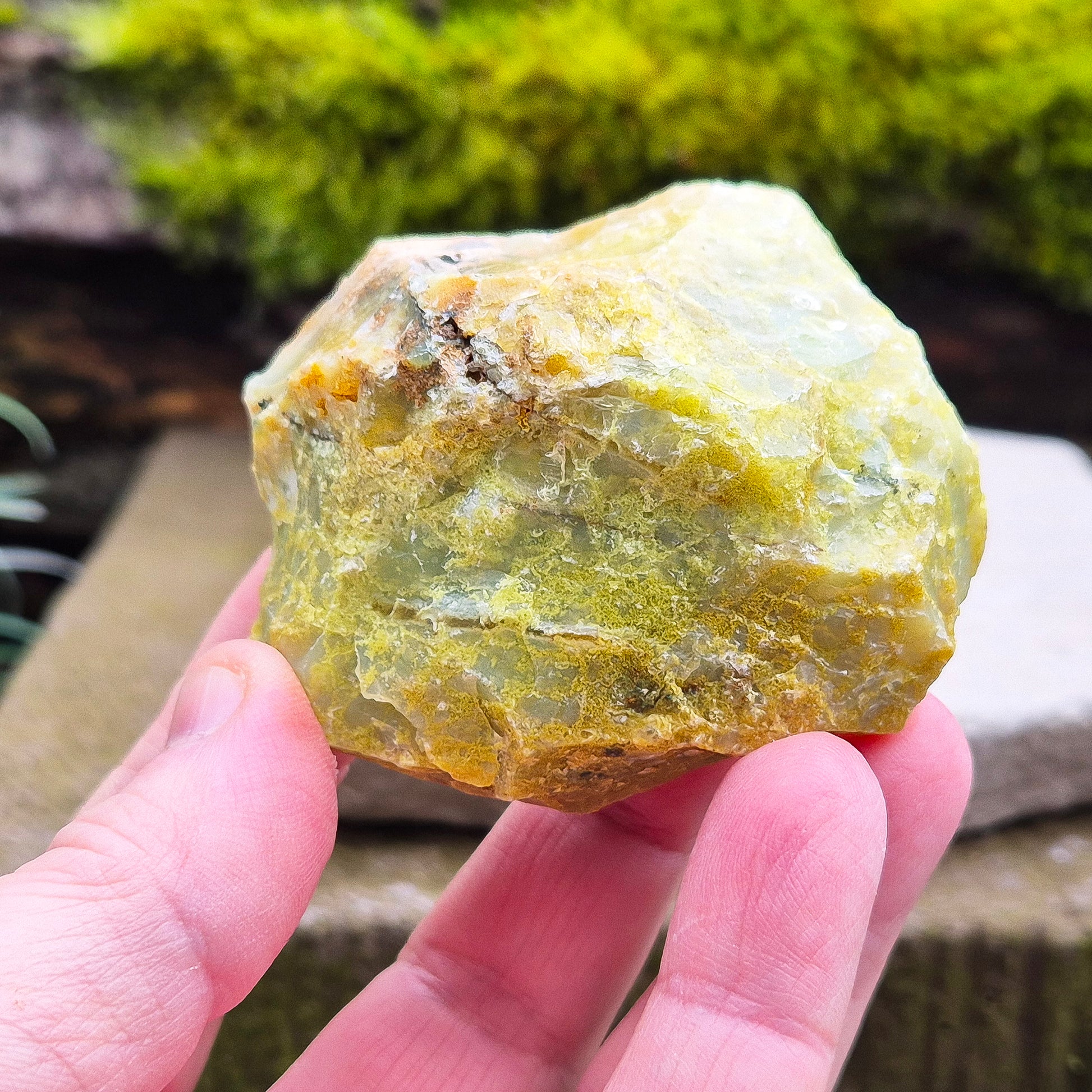 Green Opal: Vibrant and soothing, this natural crystal promotes emotional healing, intuition, and harmony.