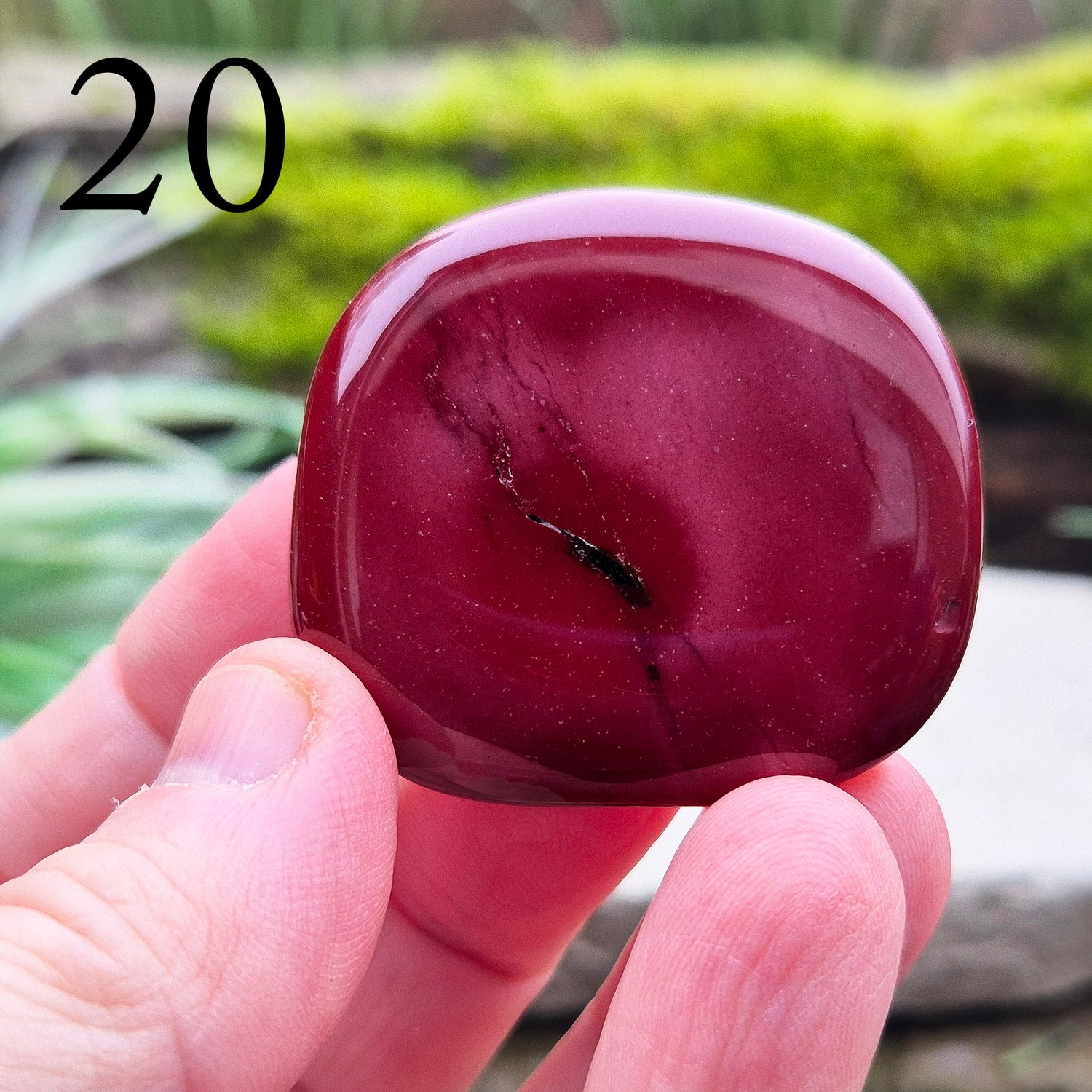 Mookaite Crystal Palm Stone. From Mooka Creek Region, Western Australia. Lovely variety of colours available in these palm stones, just choose the one you like.