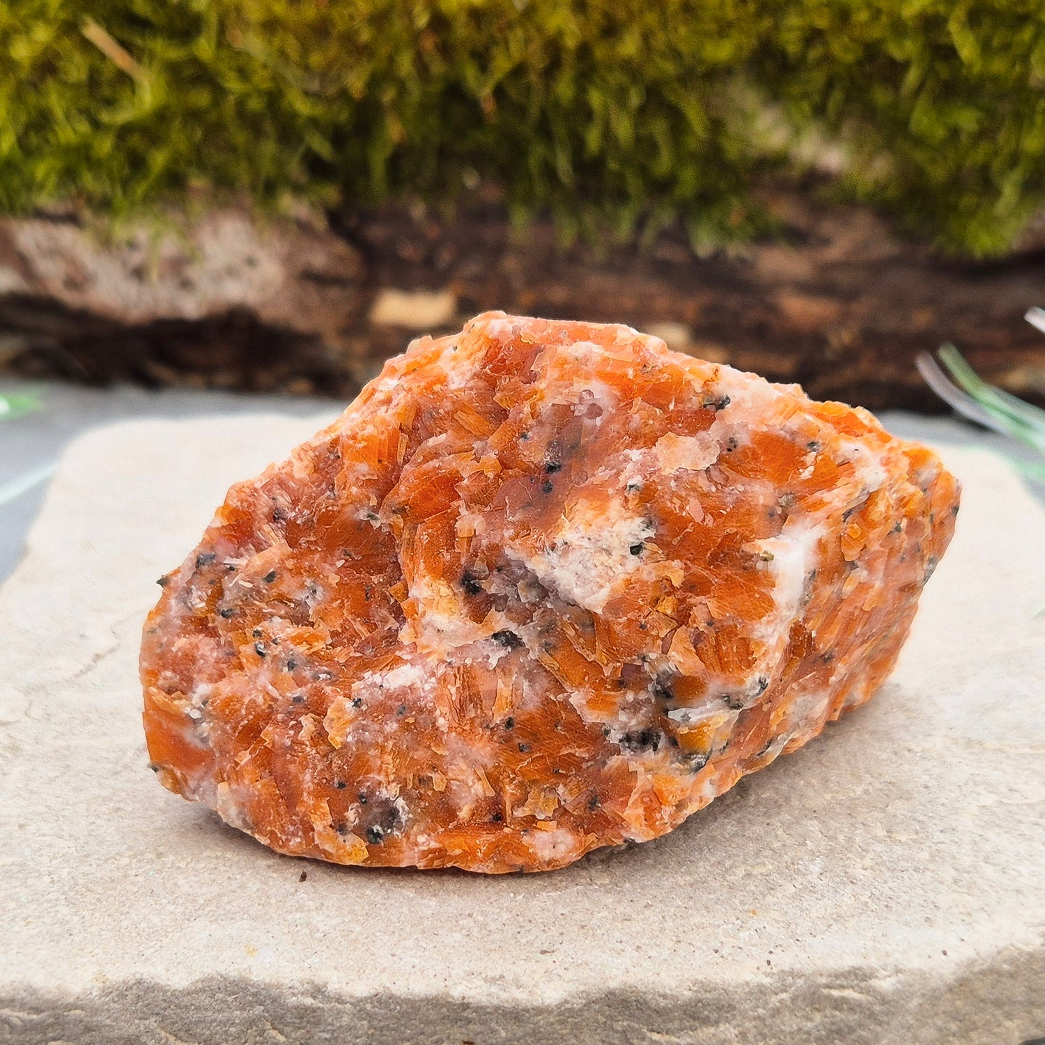 Beautiful Natural Orchid Calcite Crystal. Bright, energizing stone for display, creative spaces, or holistic collections. Unique Brazilian crystal.