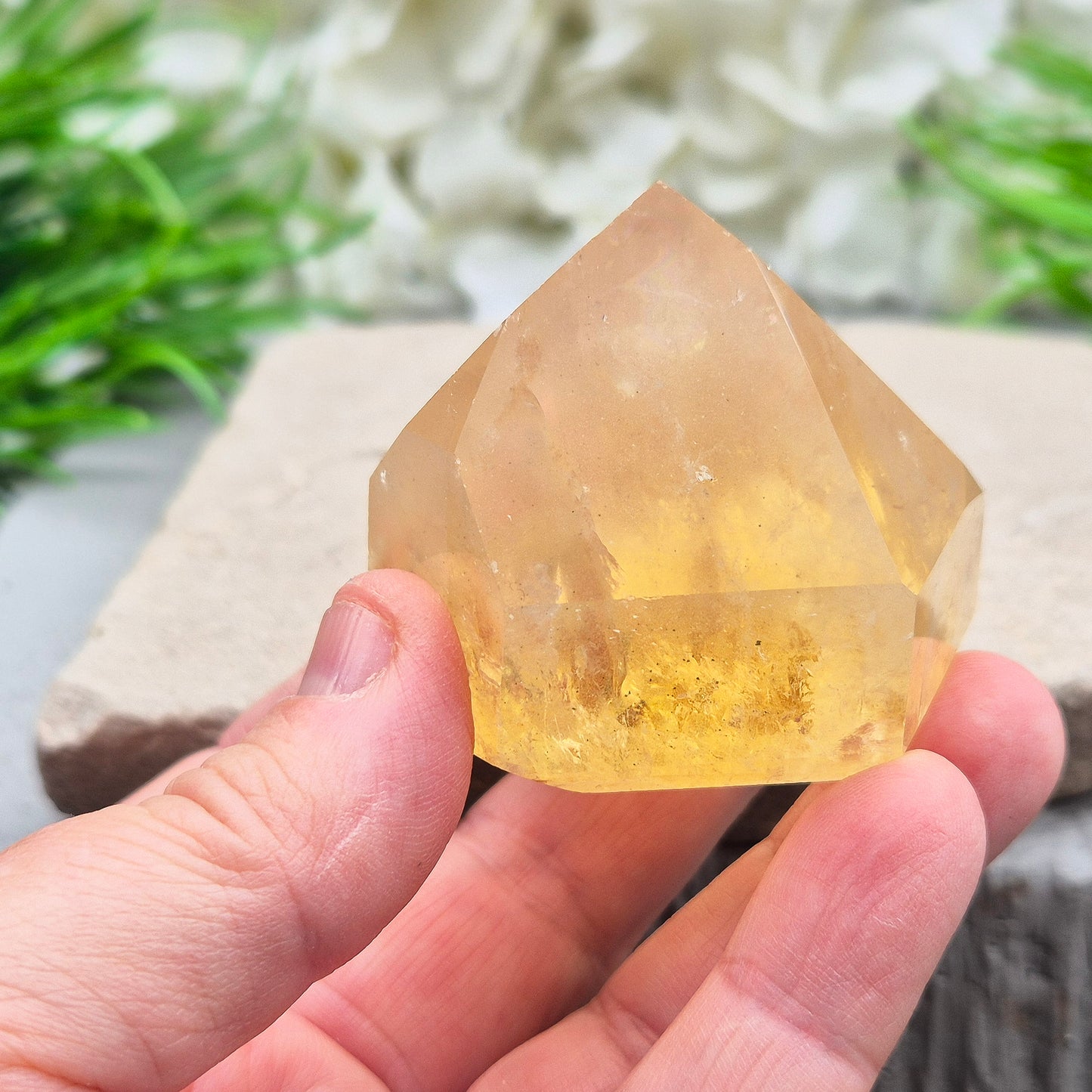 Citrine Polished Point – Authentic Natural Crystal | Ideal for Energy Work, Decor, or as a Unique Gift