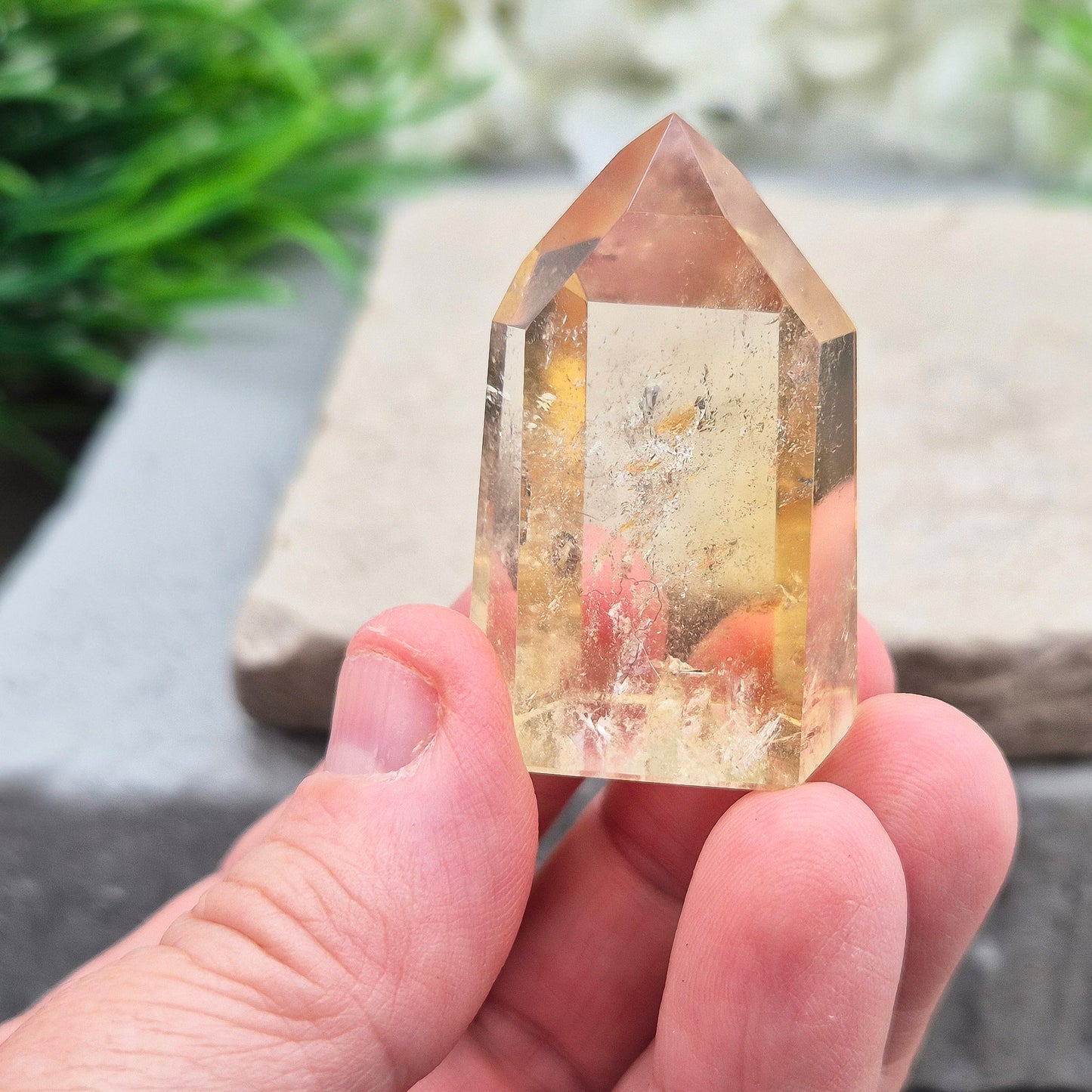 Citrine Crystal Point – Natural Polished Citrine from Brazil | Ideal for Crystal Displays, Spiritual Use and Gift Giving