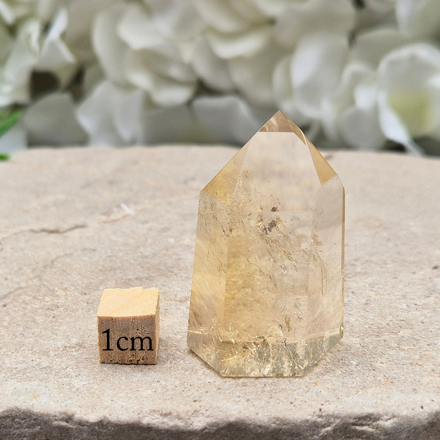 Citrine Crystal Point – Natural Polished Citrine from Brazil | Ideal for Crystal Displays, Spiritual Use and Gift Giving