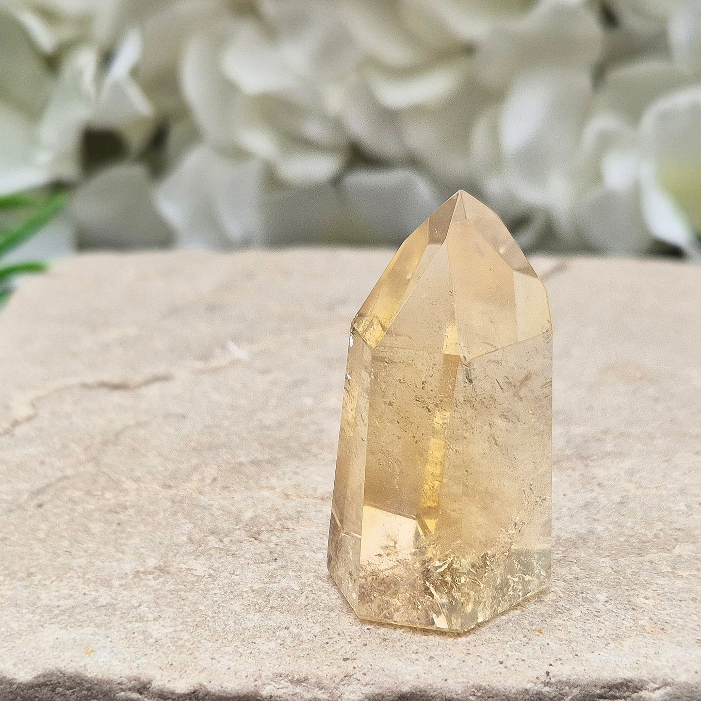 Citrine Crystal Point – Natural Polished Citrine from Brazil | Ideal for Crystal Displays, Spiritual Use and Gift Giving