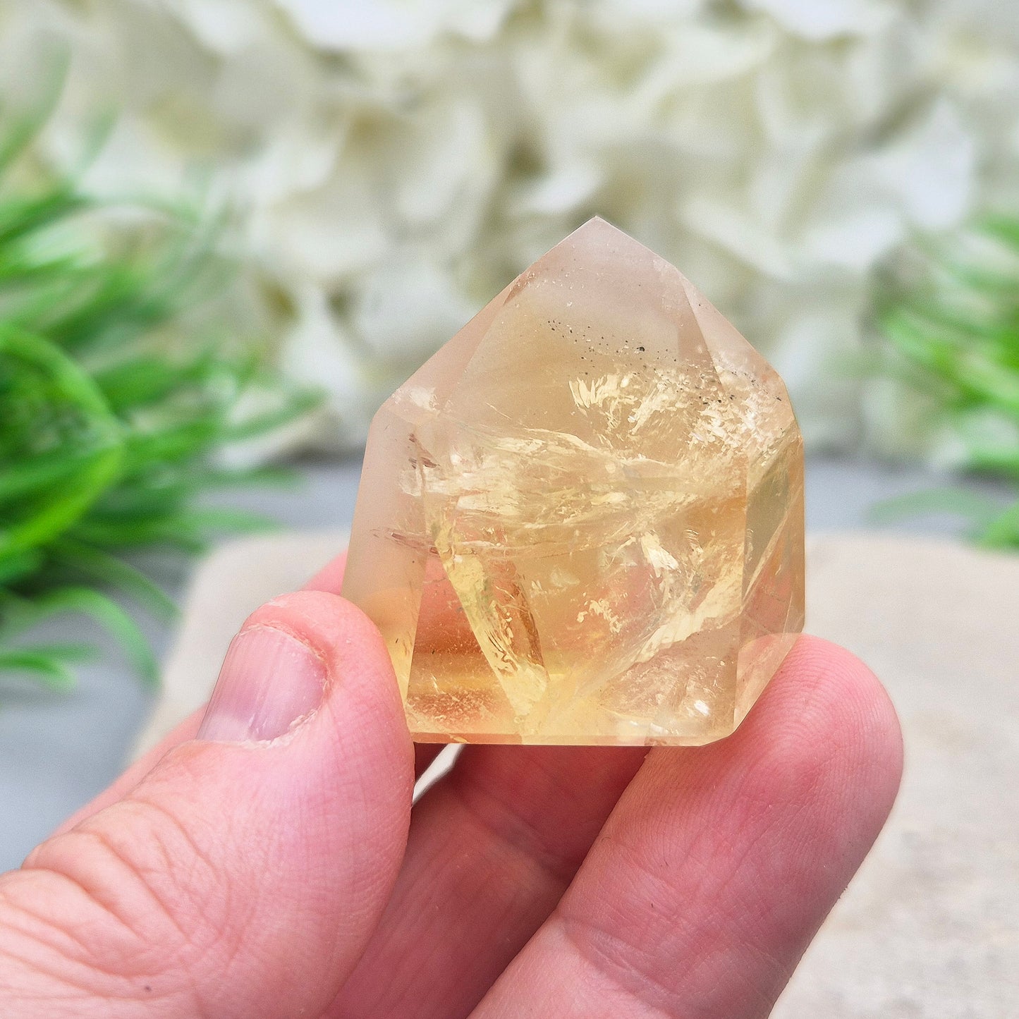 Citrine Standing Point – Genuine Citrine Crystal | Perfect for Gifting, Altars, or Meditation Corners