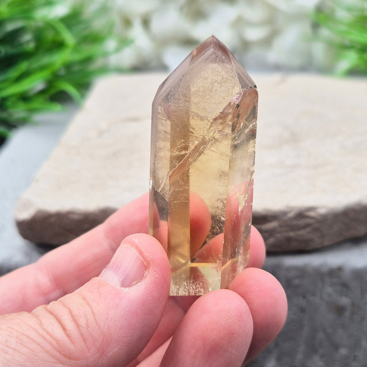 Citrine Crystal Point with Phantom – Genuine Natural Citrine | Polished Crystal | Unique Piece for Collectors and Crystal Enthusiasts