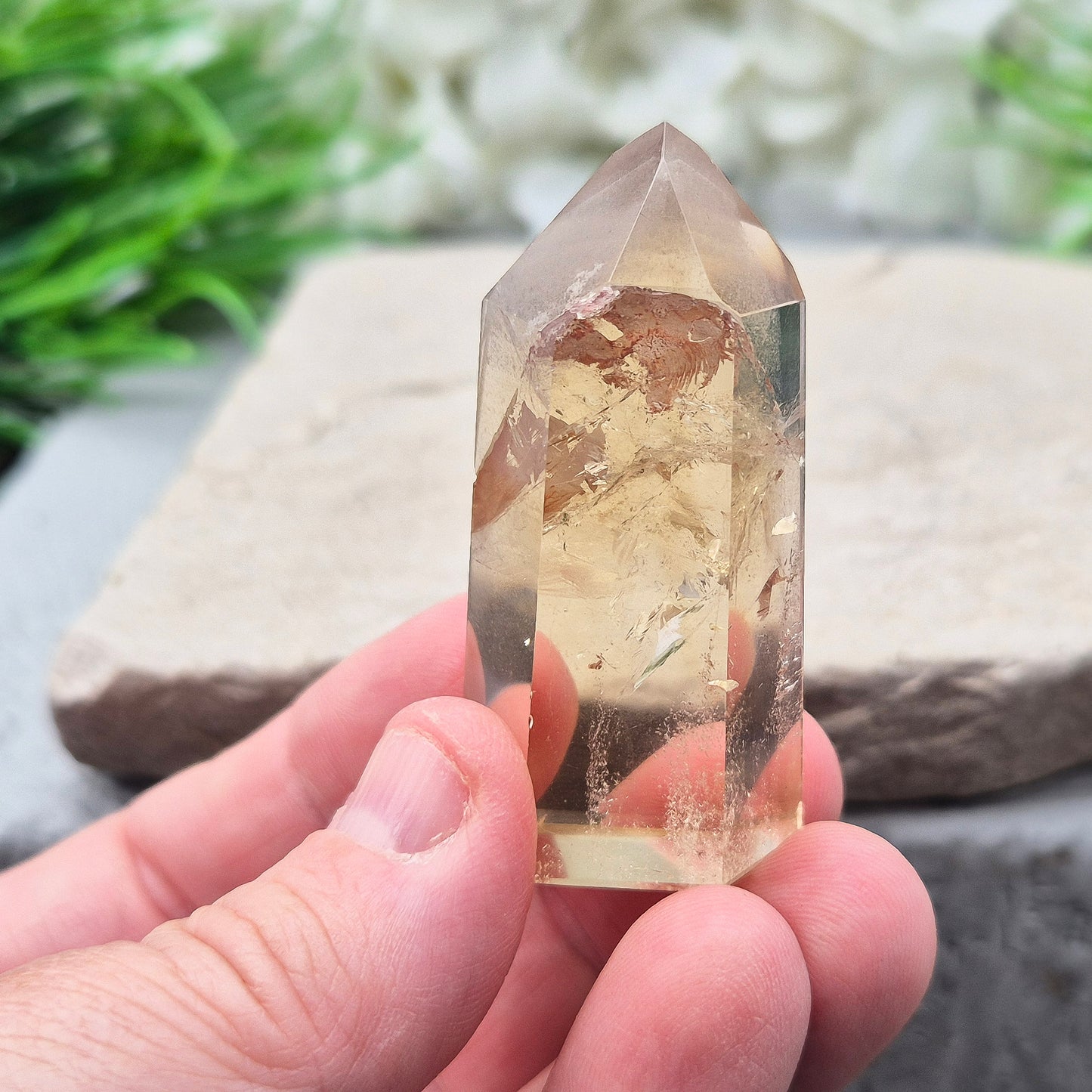 Citrine Crystal Point with Phantom – Genuine Natural Citrine | Polished Crystal | Unique Piece for Collectors and Crystal Enthusiasts