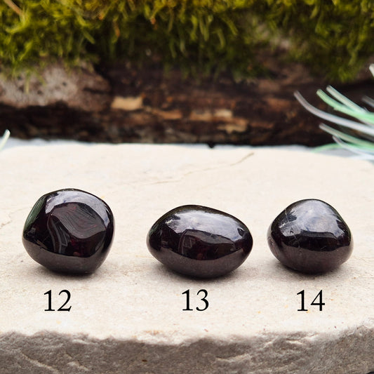 Red Garnet Tumbled Stone – Crystal from India | Represents Strength, Motivation & Emotional Balance