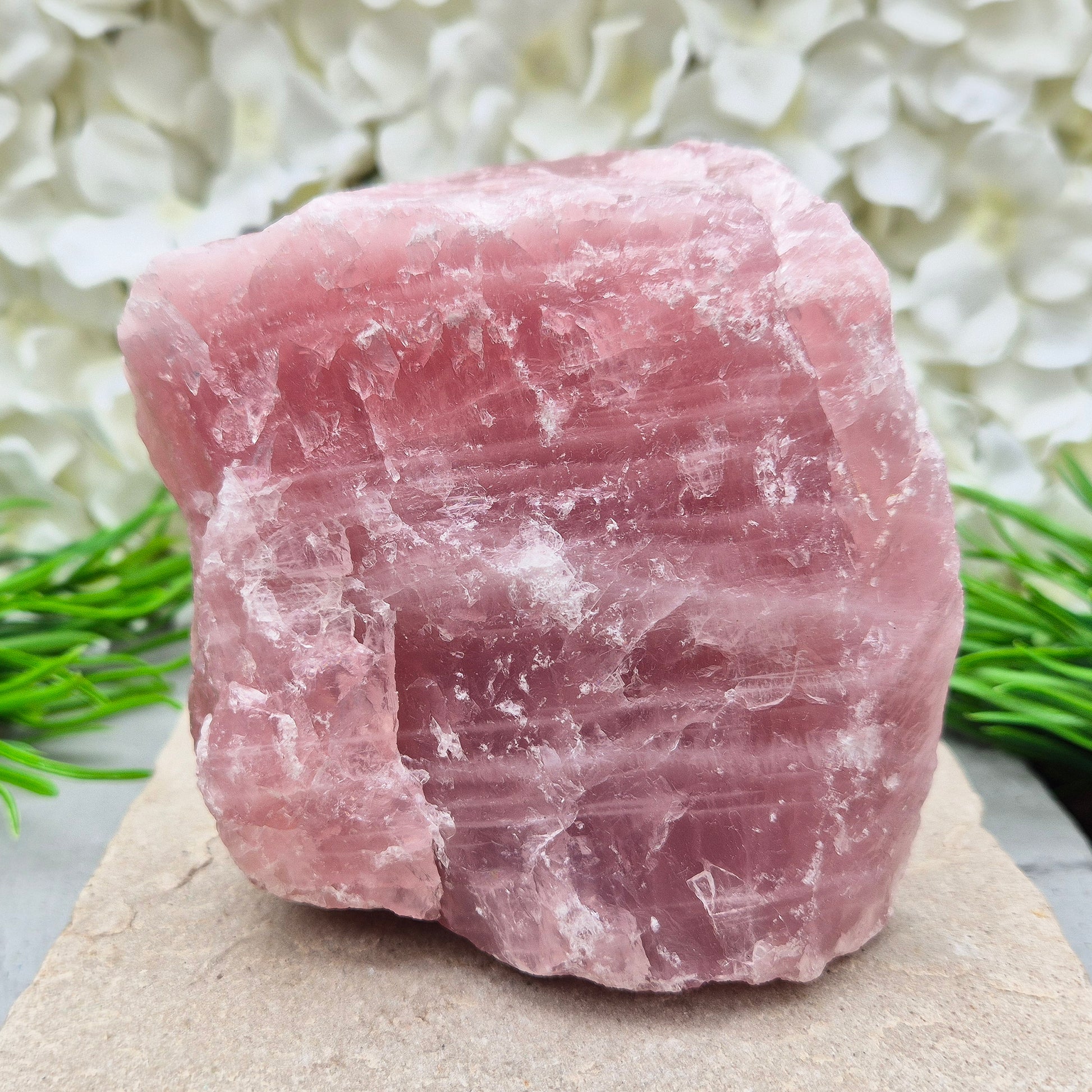 Natural Rose Quartz Crystal from Namibia. This lovely natural Rose Quartz from Namibia features a beautiful rose-pink colouring and can stand upright on an even surface. 