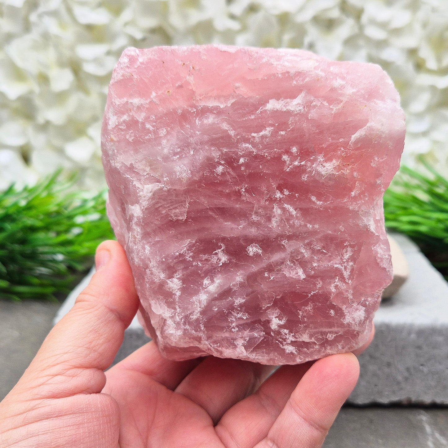 Rose Quartz Crystal, Natural | Inspires Unconditional Love, Peace, and Positive Energy