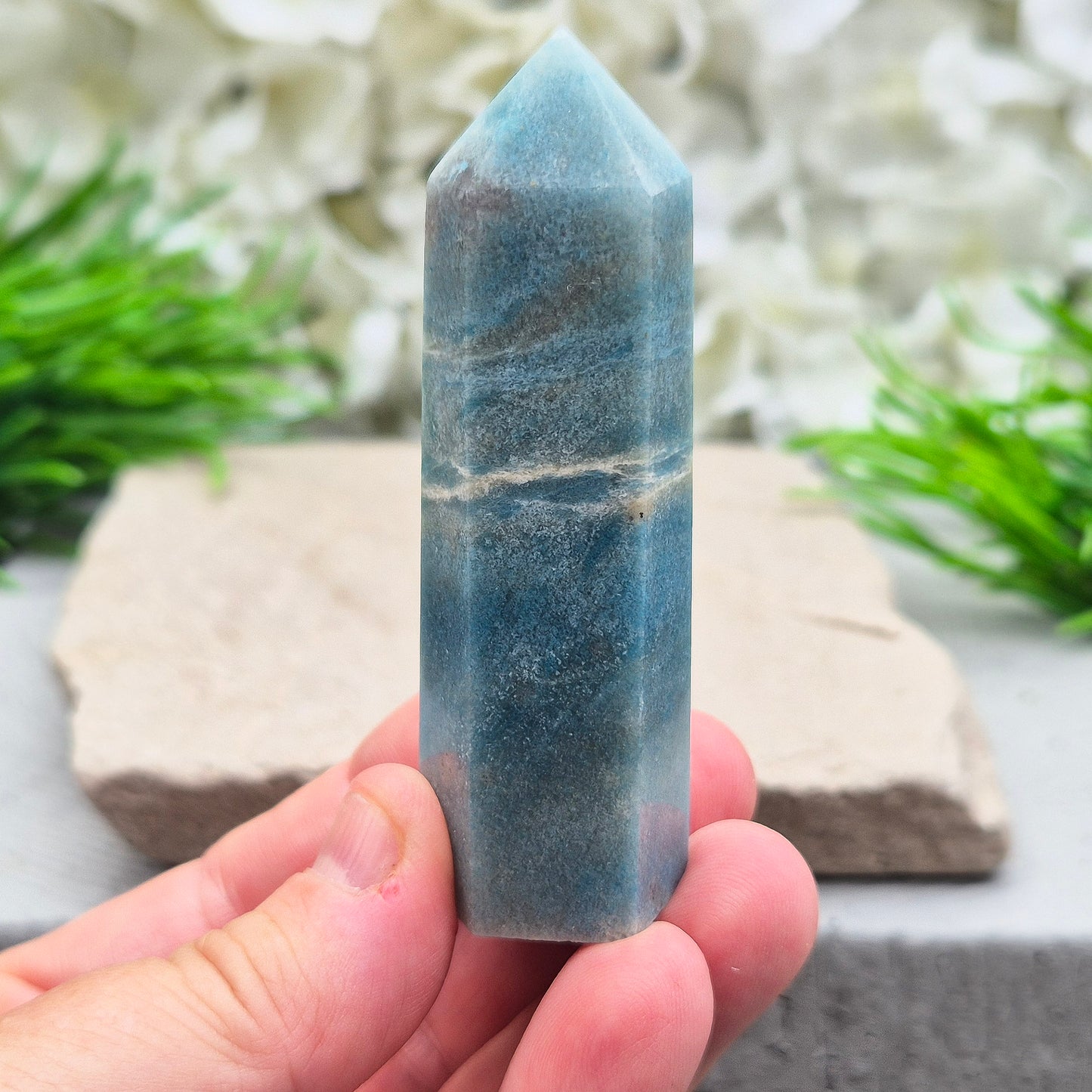 Trolleite Crystal Tower | Supports Focus, Calm & Personal Insight | Display Crystal | Crystal Gift