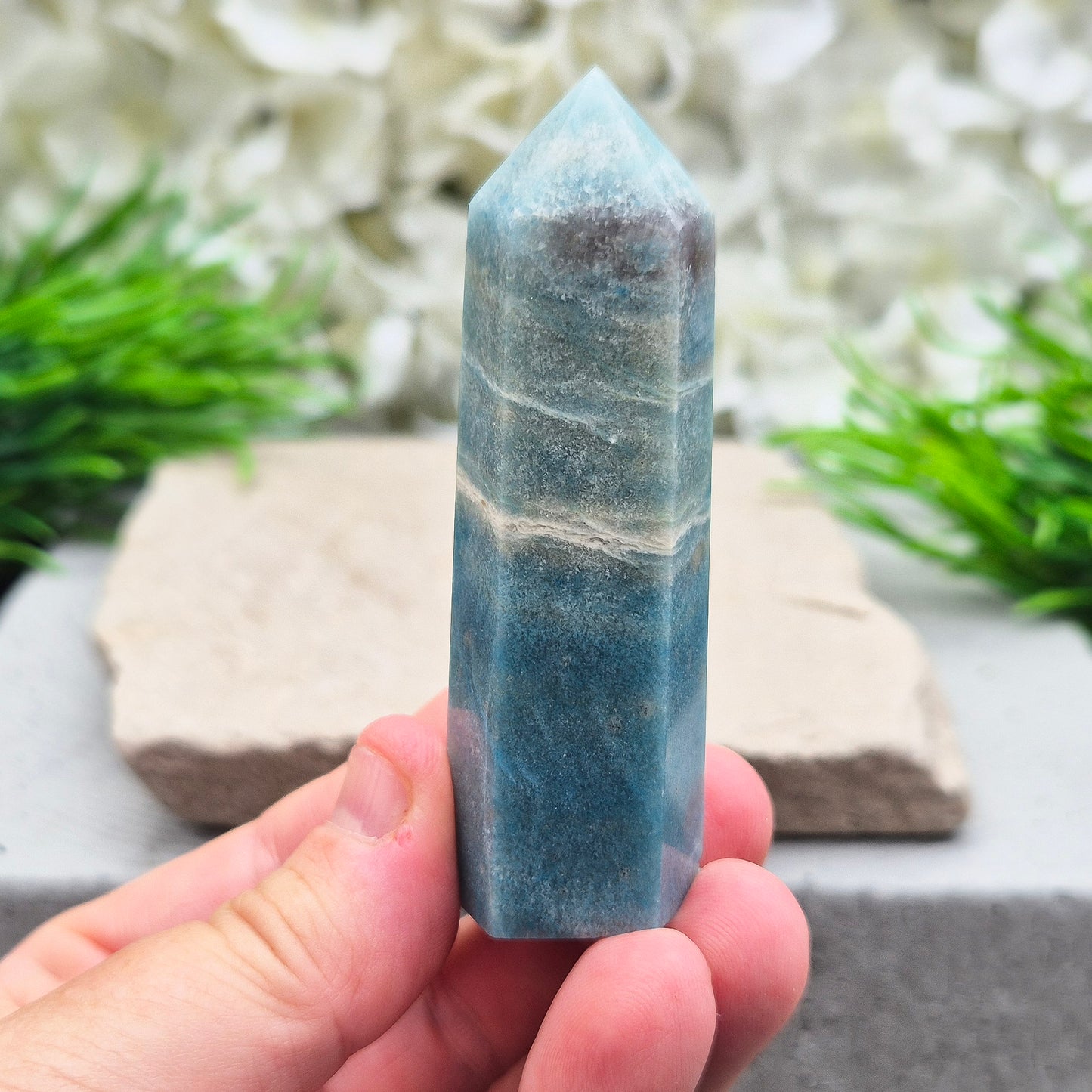 Trolleite Crystal Tower | Supports Focus, Calm & Personal Insight | Display Crystal | Crystal Gift