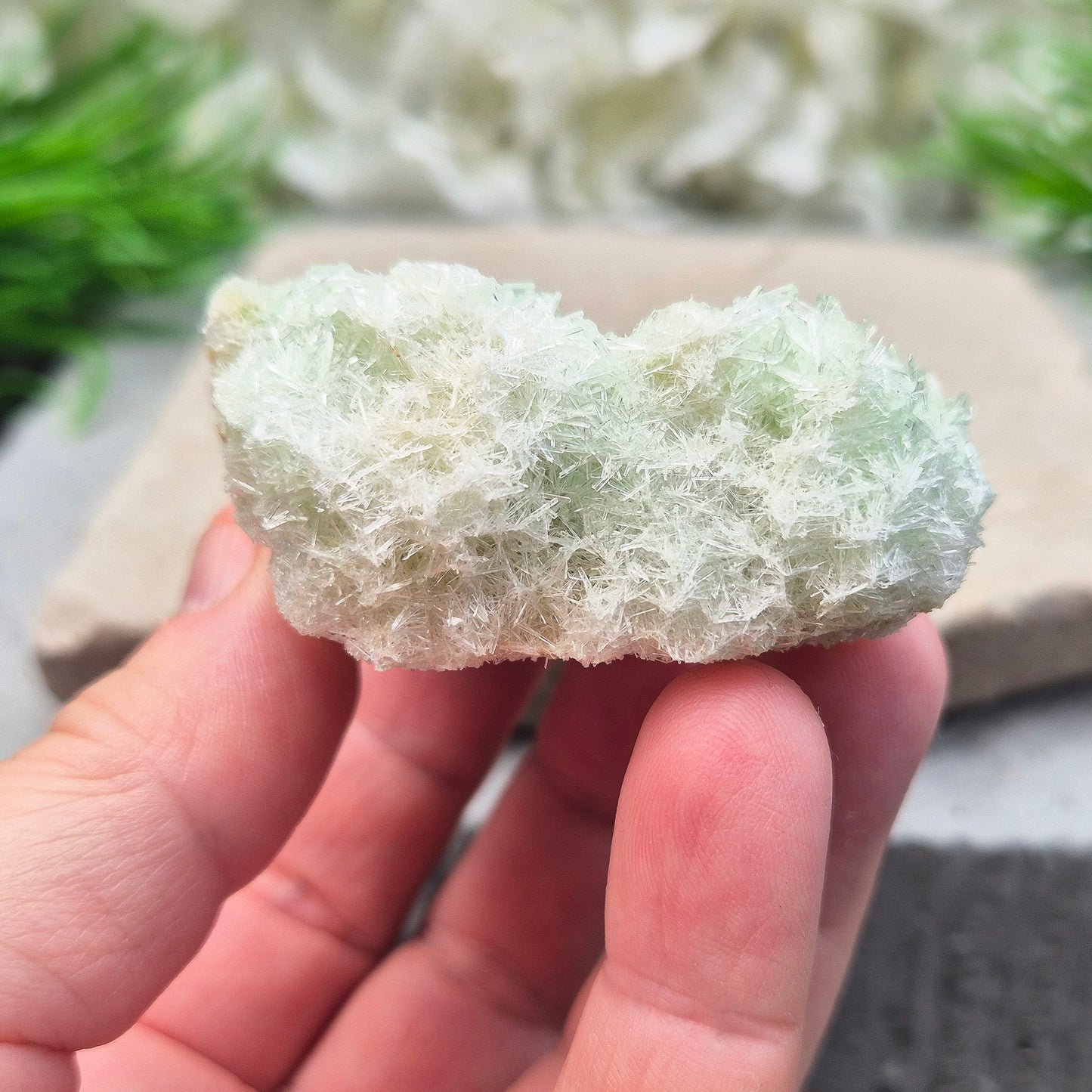 Green Gypsum Cluster – Rare, Natural | Gentle Crystal for Peace & Emotional Balance | Crystal Collectible
