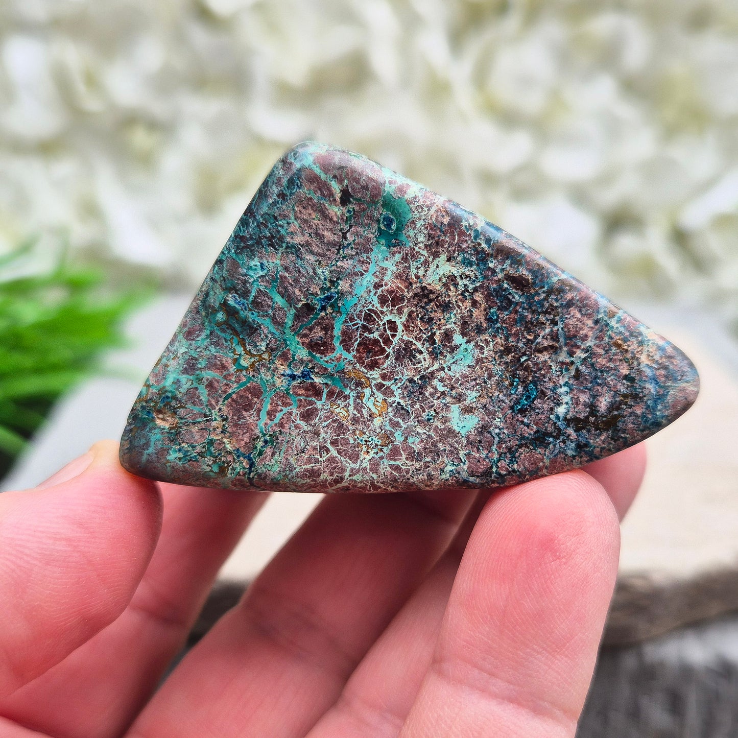 Shattuckite in Chrysocolla & Cuprite Matrix (Polished) | Balance, Protection, Truth | Crystal Collection