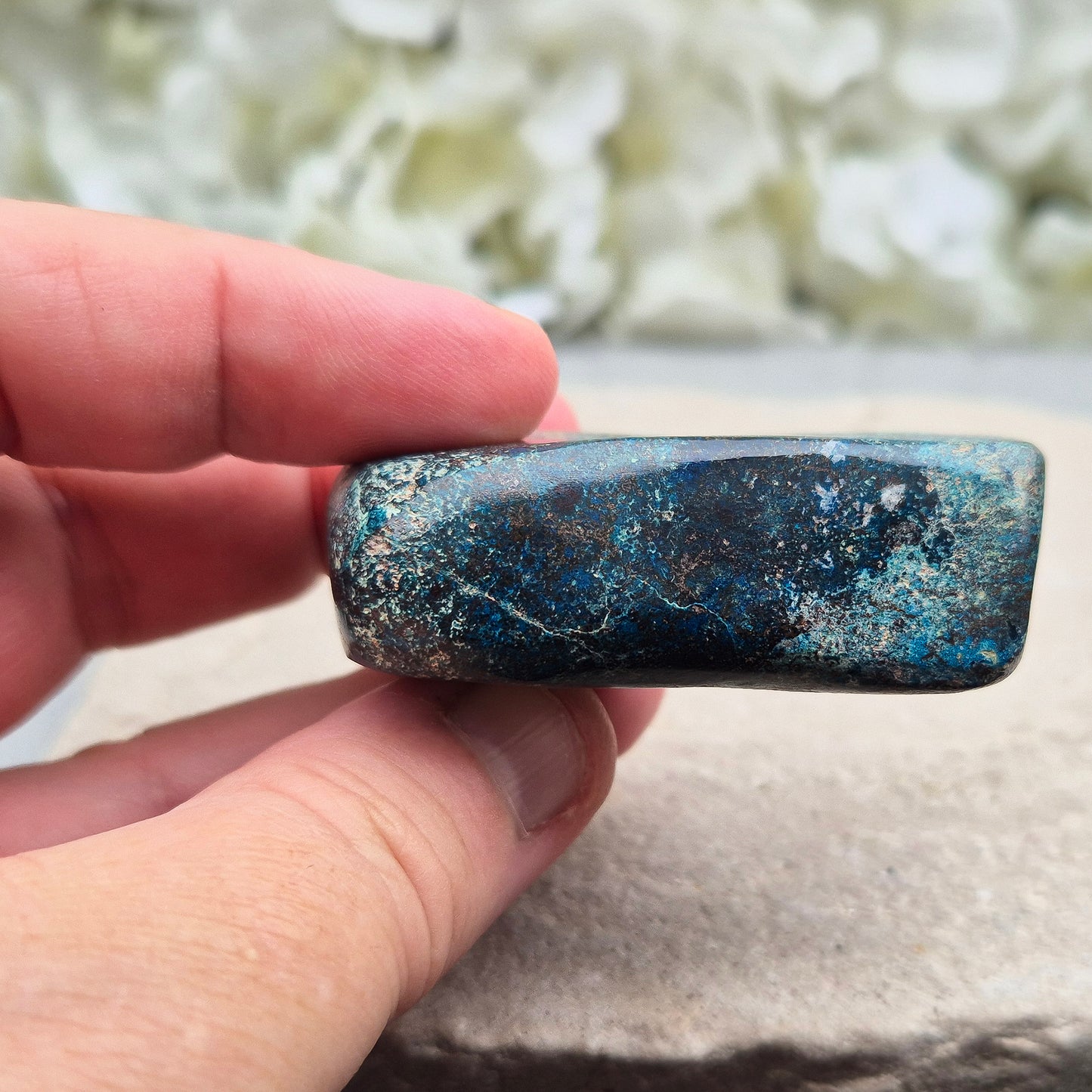 Shattuckite in Chrysocolla & Cuprite Matrix (Polished) | Crystal for Grounding, Protection, Honest Communication