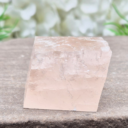 Watermelon Calcite from Mexico — Gentle Pink Energy Stone. This pale pink watermelon calcite comes from Mexico, showing soothing hues of pink 