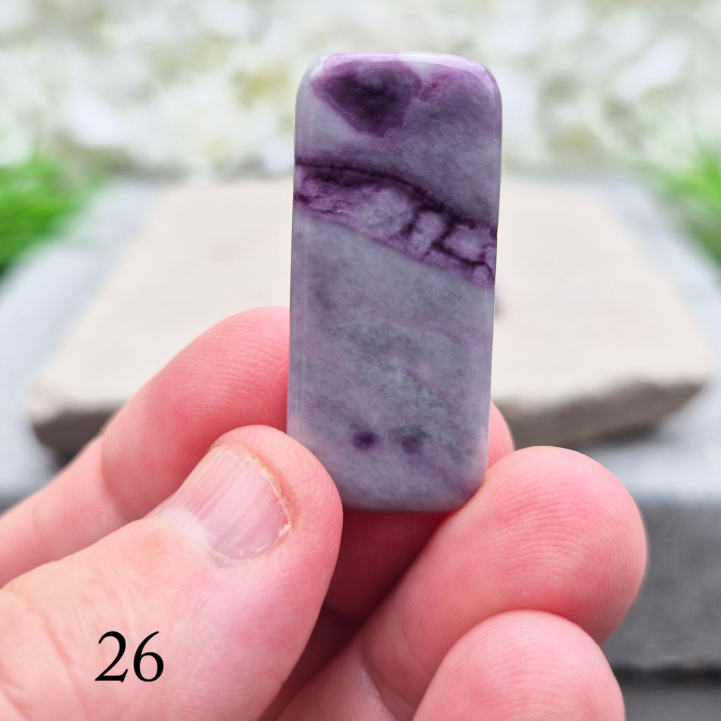 These rare Kammererite crystal slices are polished to highlight their purple colouring, often accented with natural green inclusions of Chromite, Chlorite, or Serpentine.&nbsp;

Sometimes known as Purple Seraphinite, Kammererite is deeply connected to the higher chakras, helping you open up to spiritual guidance, insight, and emotional release.