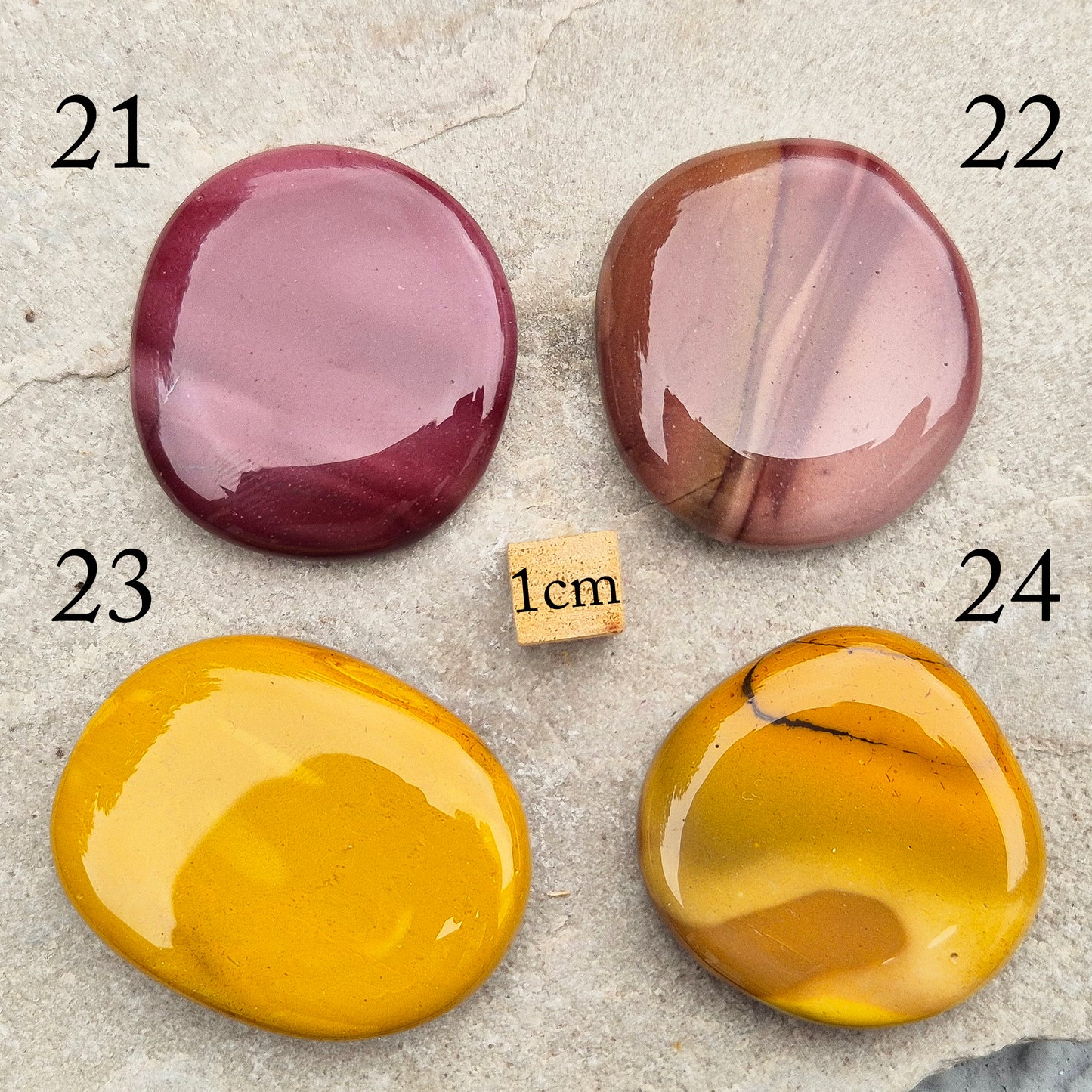 Mookaite Crystal Palm Stone - Jasper | Carry with you | Fosters self-kindness and positive relationships