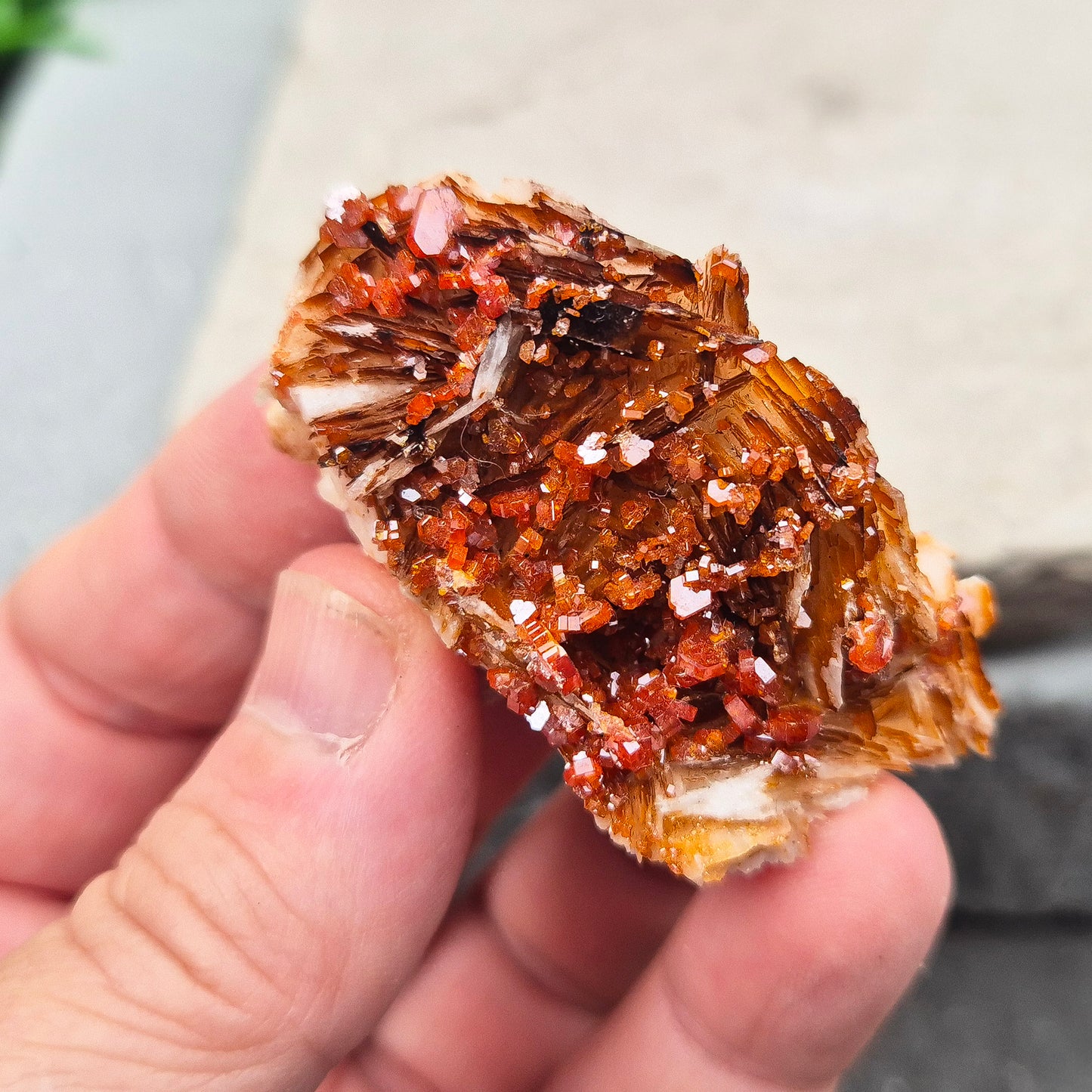 Vanadinite Crystal Cluster - Natural | Allow universal energy to flow into the body | Crystal Collectors Gemstone | Spiritual Home Decor