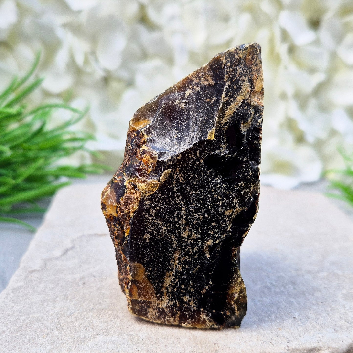 Blue Amber Crystal, Blue Fluorescent Amber, Rare Dominican Republic Fossilised Resin