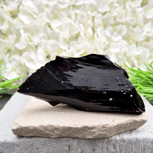Black Obsidian - Natural, Self Standing | Eye-catching addition to any collection, display or altar